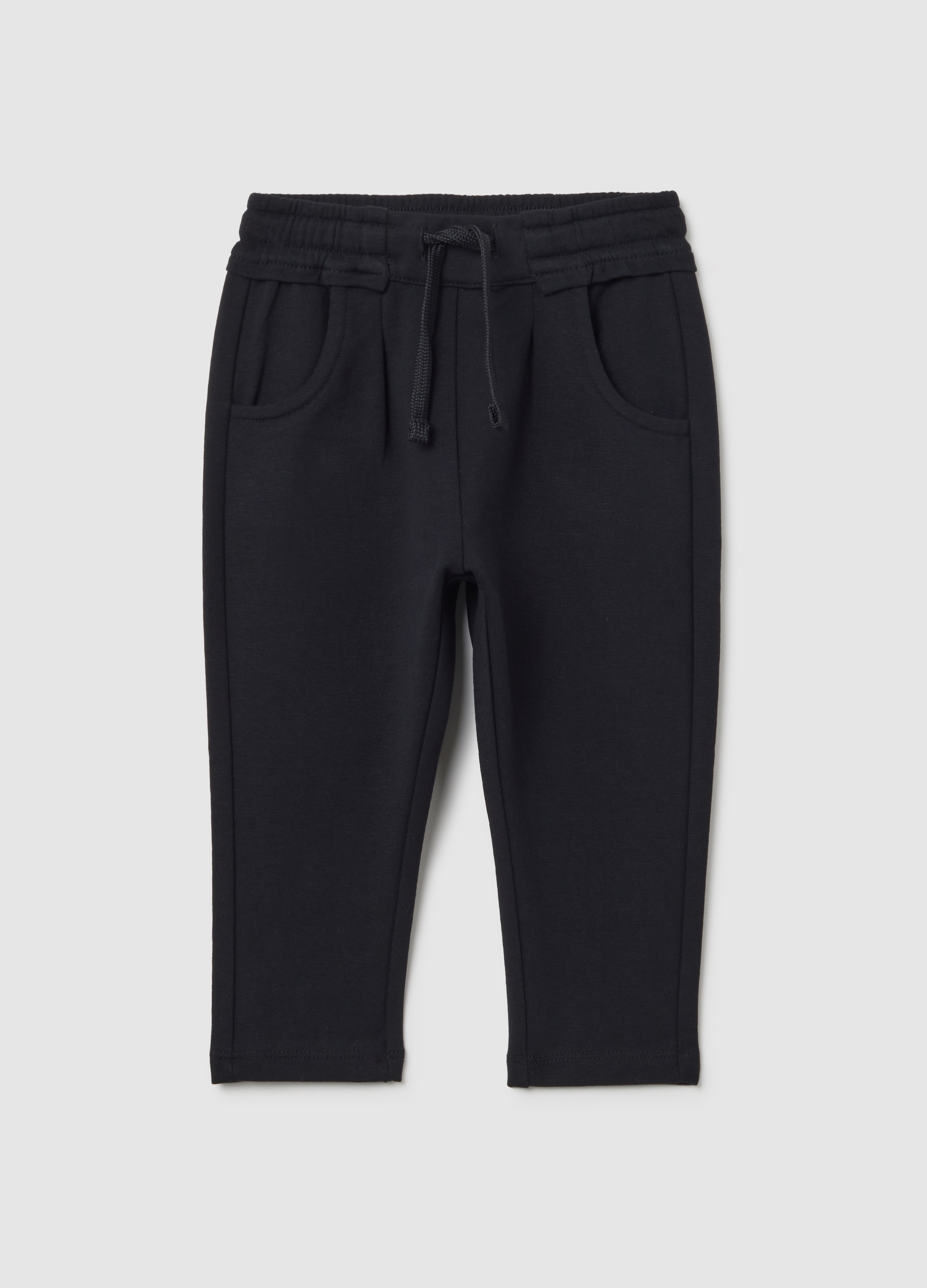 FAGOTTINO, Pantaloni Neri Elasticizzati, Bambina, Nero, Taglia: 9-12