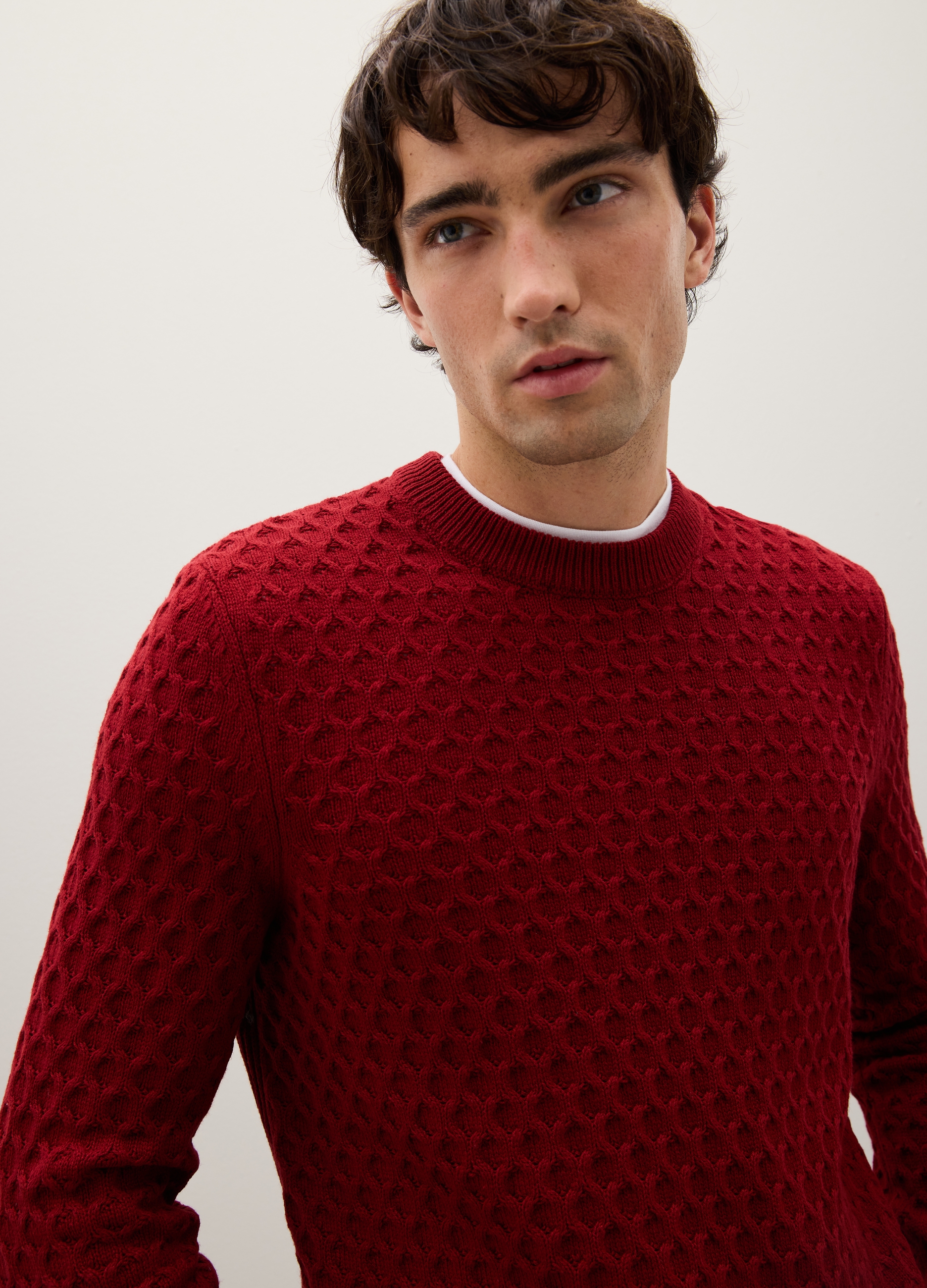 Jersey Rojo Regular Fit De Mezcla De Algodón, Hombre, Rojo Claro, Talla: XL