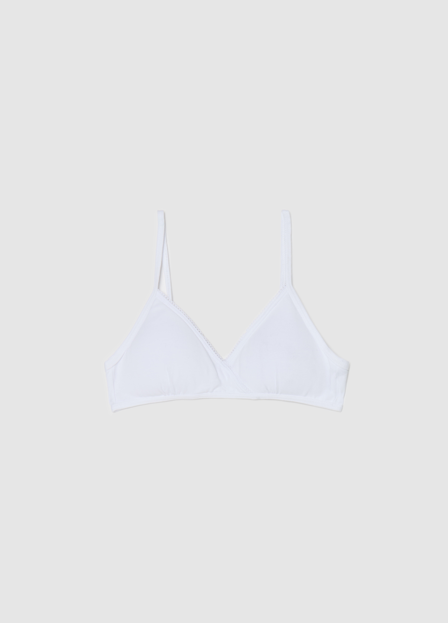 OVS, Reggiseno Semi Imbottito A Triangolo, Bambina, Bianco, Taglia: 10-11