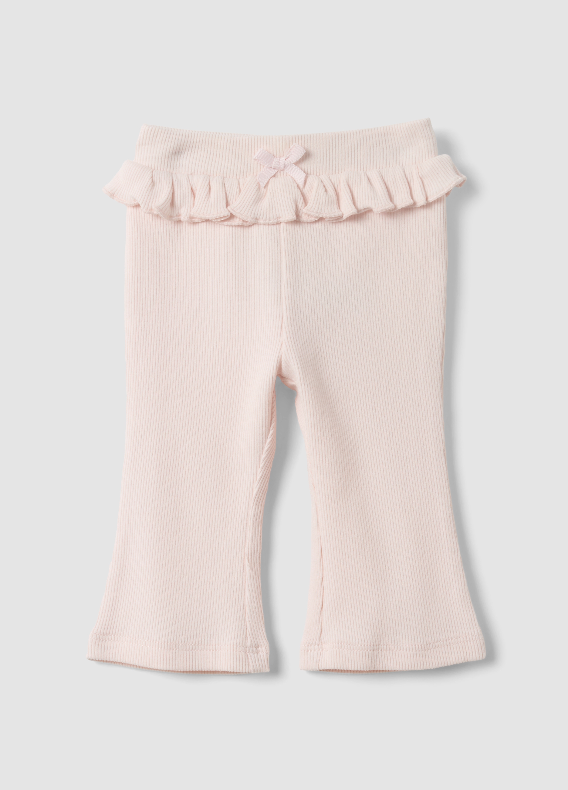 FAGOTTINO, Leggings Flare Fit Rosa A Costine Svasati In Cotone Organico Per Neonata, Rosa, Taglia: 3-6