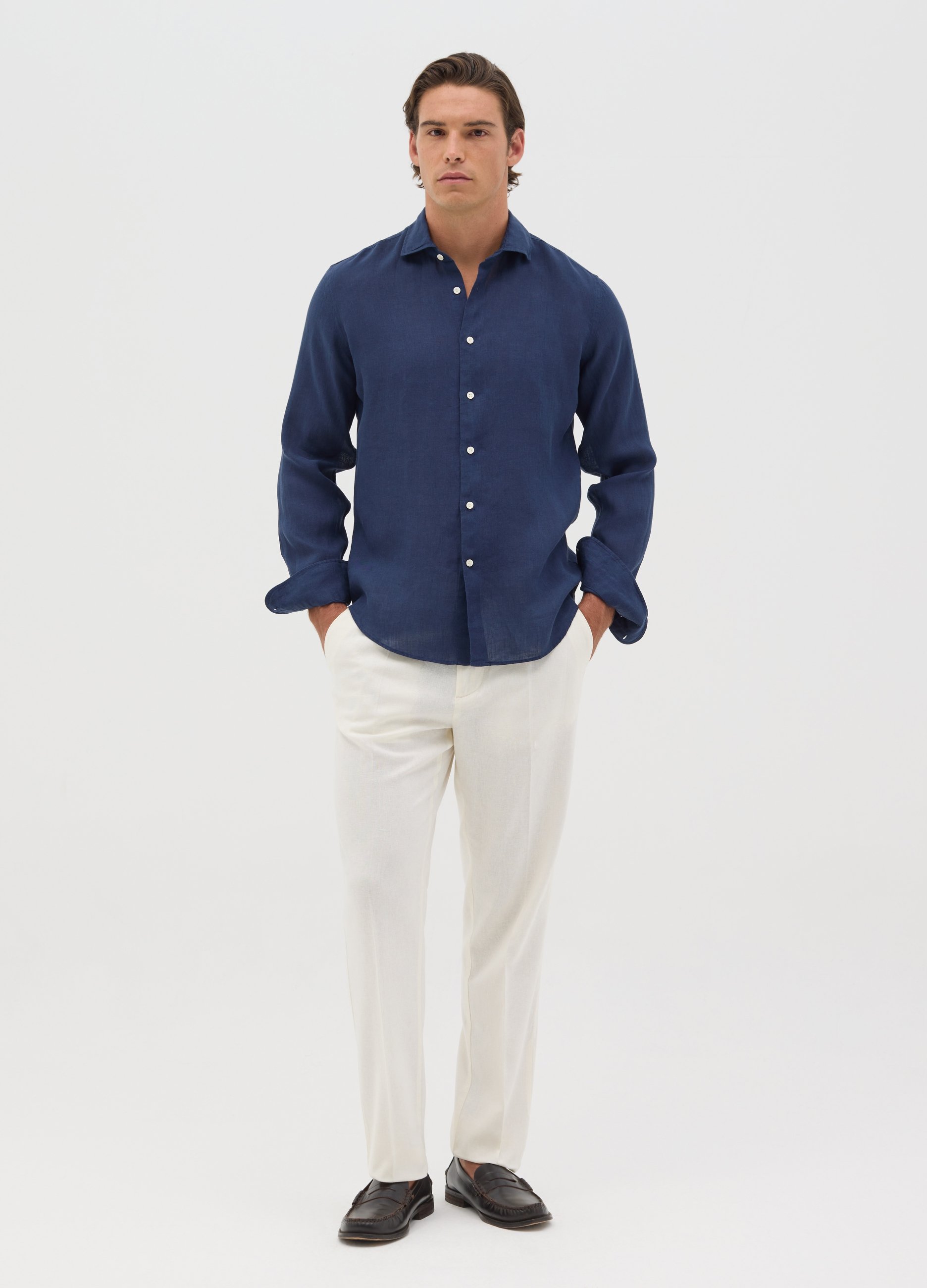 OVS, Chinos Blancos Slim Fit Con Cordón, Hombre, Blanco, Talla: 56