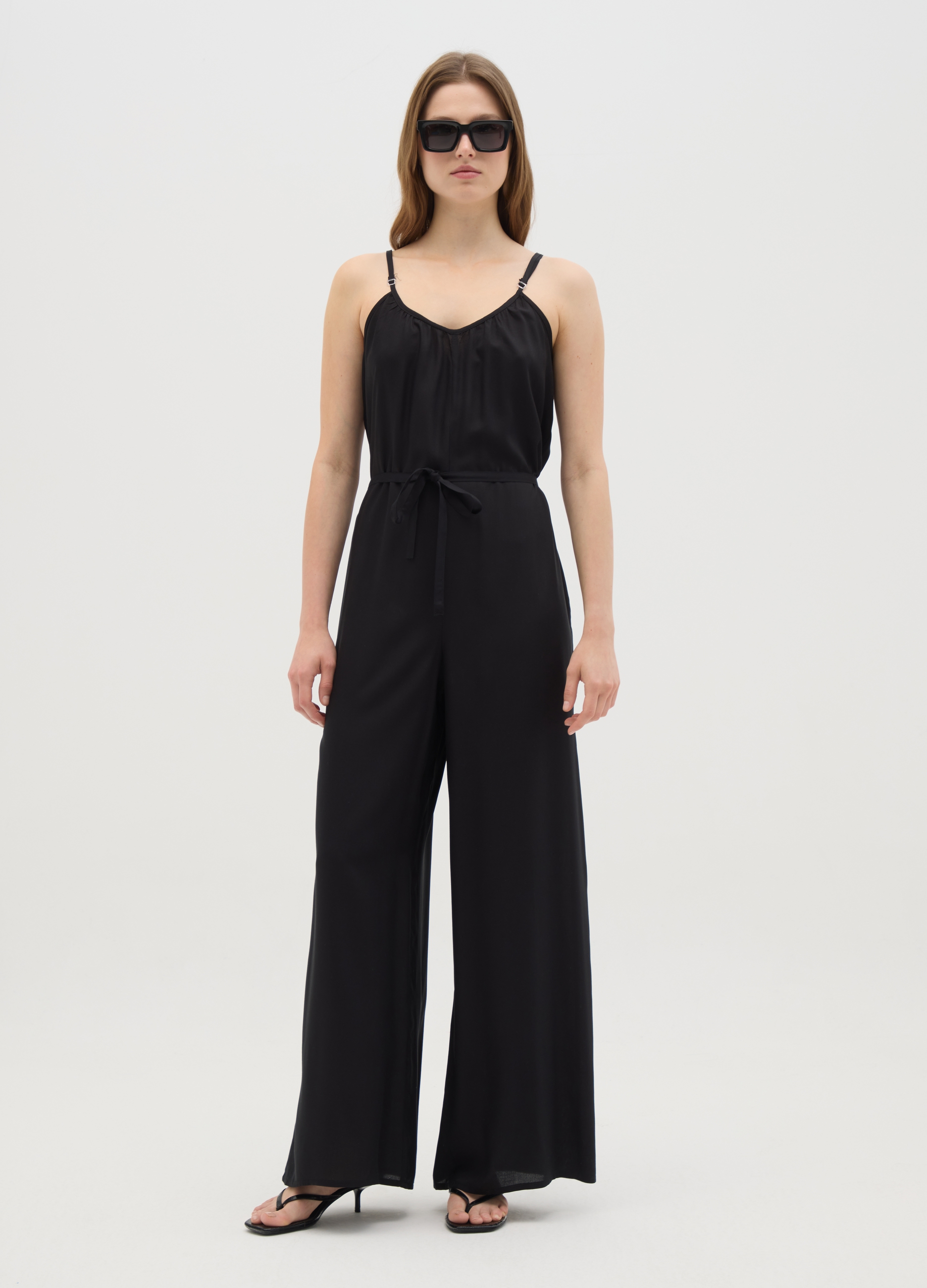 OVS , Tuta Da Donna In Puro Viscosa Nera Wide Fit, Nero, Taglia: S