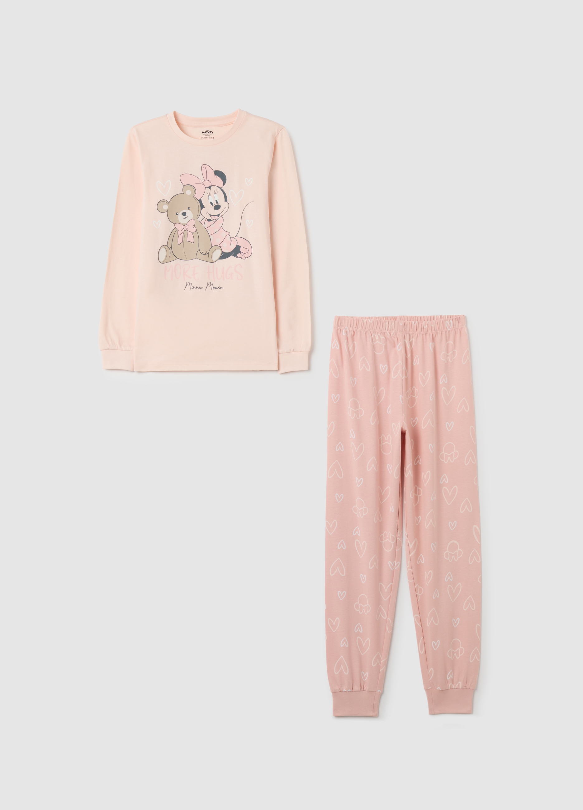 OVS, Pigiama Da Bambina In Puro Cotone Rosa Regular Fit, Mädchen, Pastellrosa, Größe: 3-4