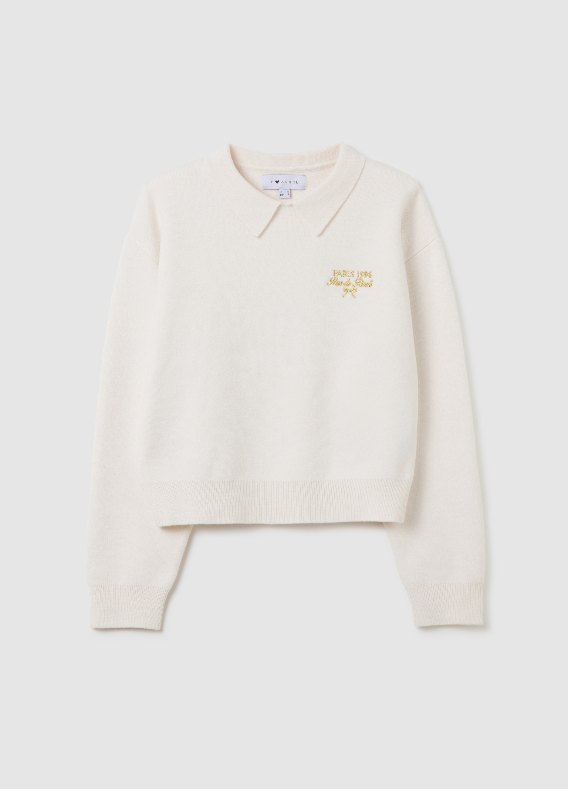 Maglione Bianco Regular Fit, Mujer, Blanco óptico, Talla: 40