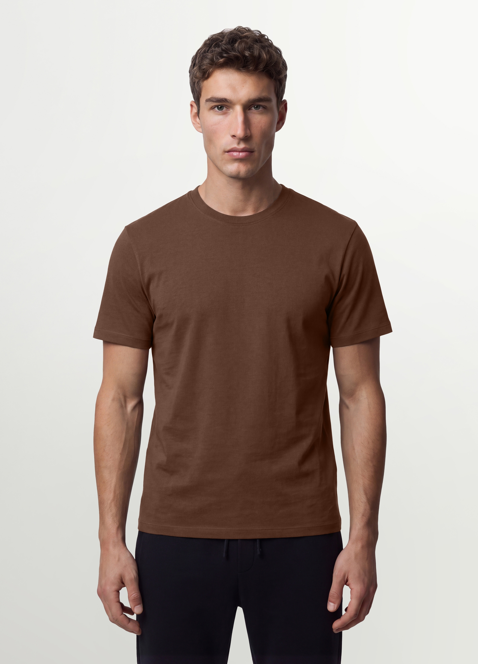 OVS, T-shirt Marrone In Puro Cotone Organico Jersey Regular Fit, Uomo, Marrone, Taglia: XL