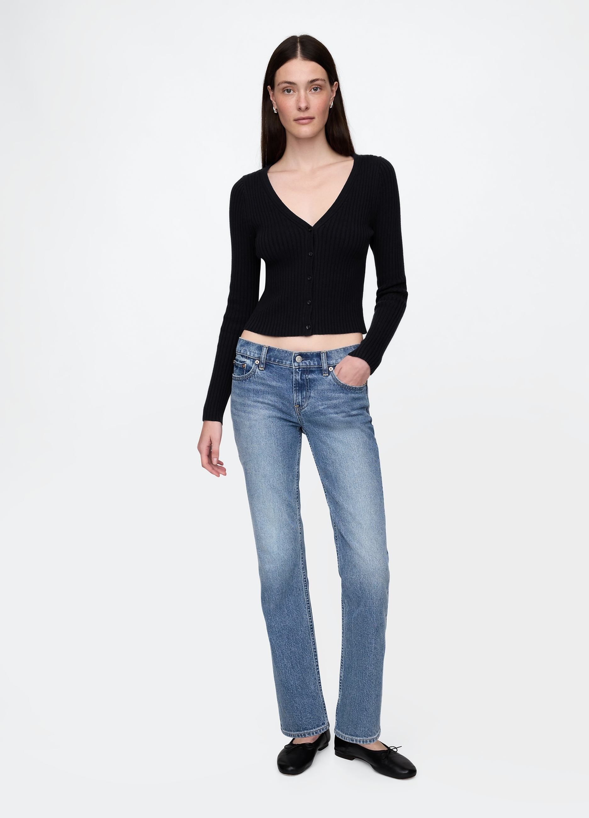 GAP, Jeans Flare Fit In Denim Elasticizzato, Donna, Denim, Taglia: 34 REGULAR