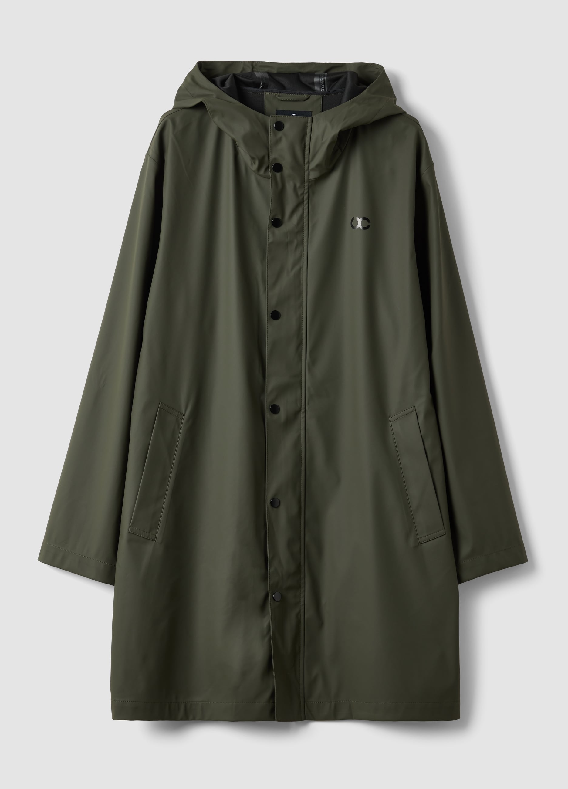URBAN COMMUTER, Impermeabile Verde Regular Fit Con Zip, Uomo, Verde, Taglia: XXL