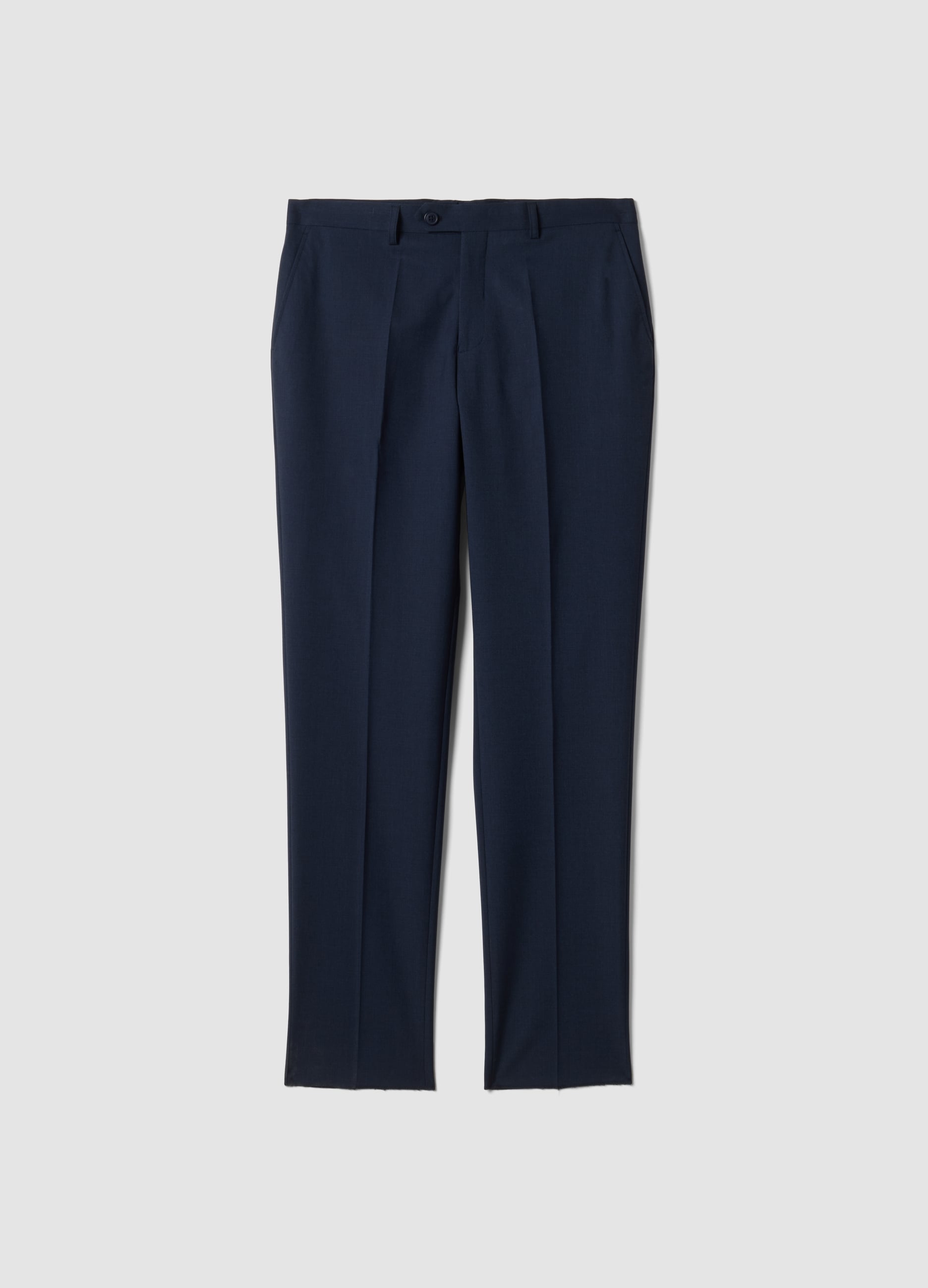 PIOMBO, Pantaloni Blu In Viscosa Elasticizzata Regular Fit, Uomo, Blu, Taglia: 54