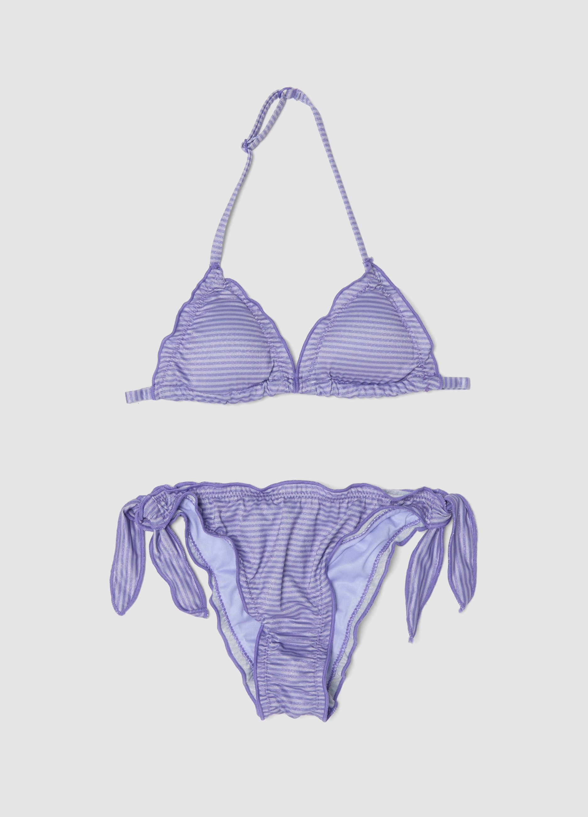 Ovs Kids Mujer Morado Bikini Violeta De Triángulo En Tejido Elástico, Niña, Talla: 10-11