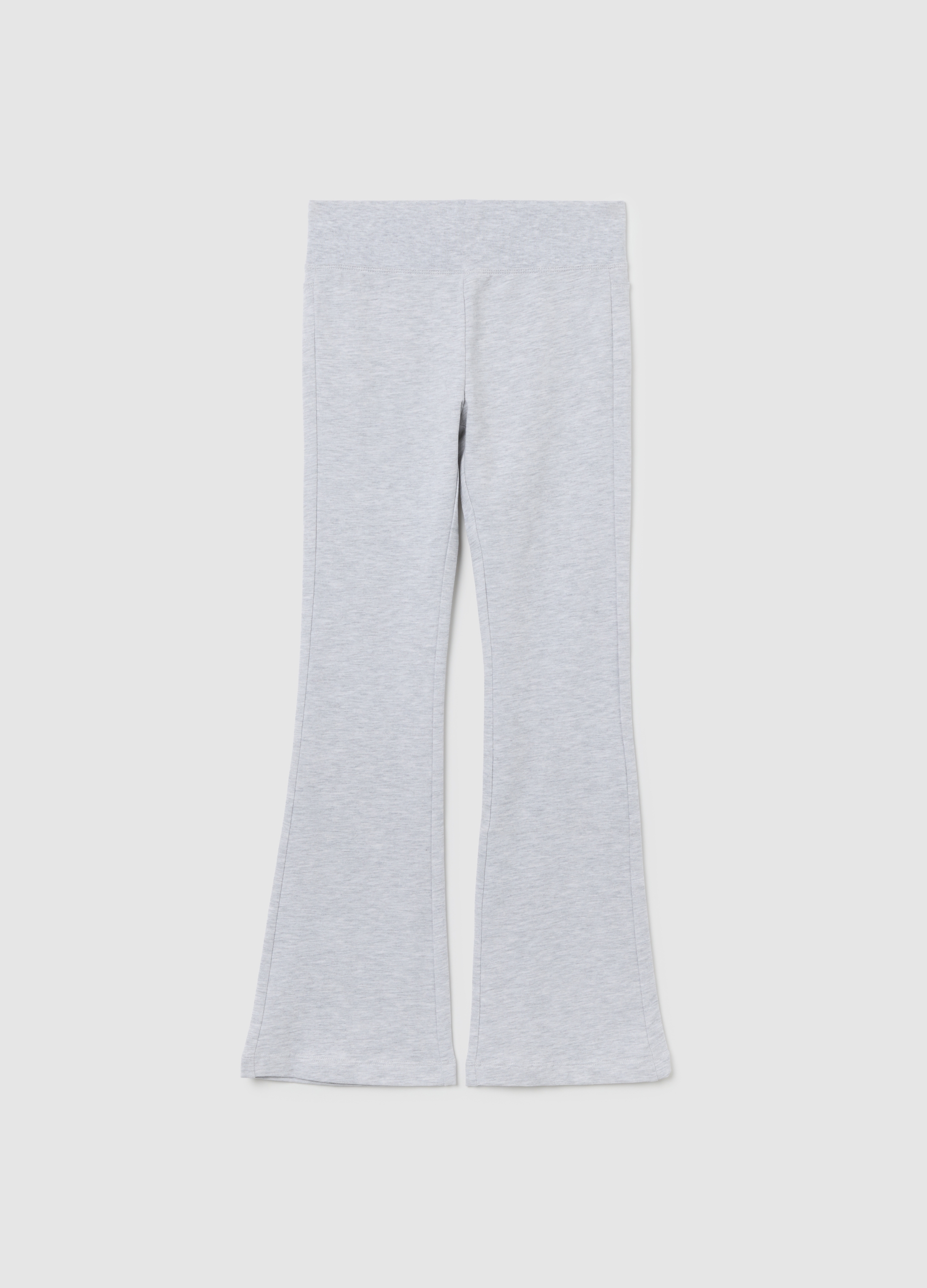 Treggings De Niña Con Campana En Mezcla De Algodón Gris Elástico, Niña, Gris claro, Talla: 11-12