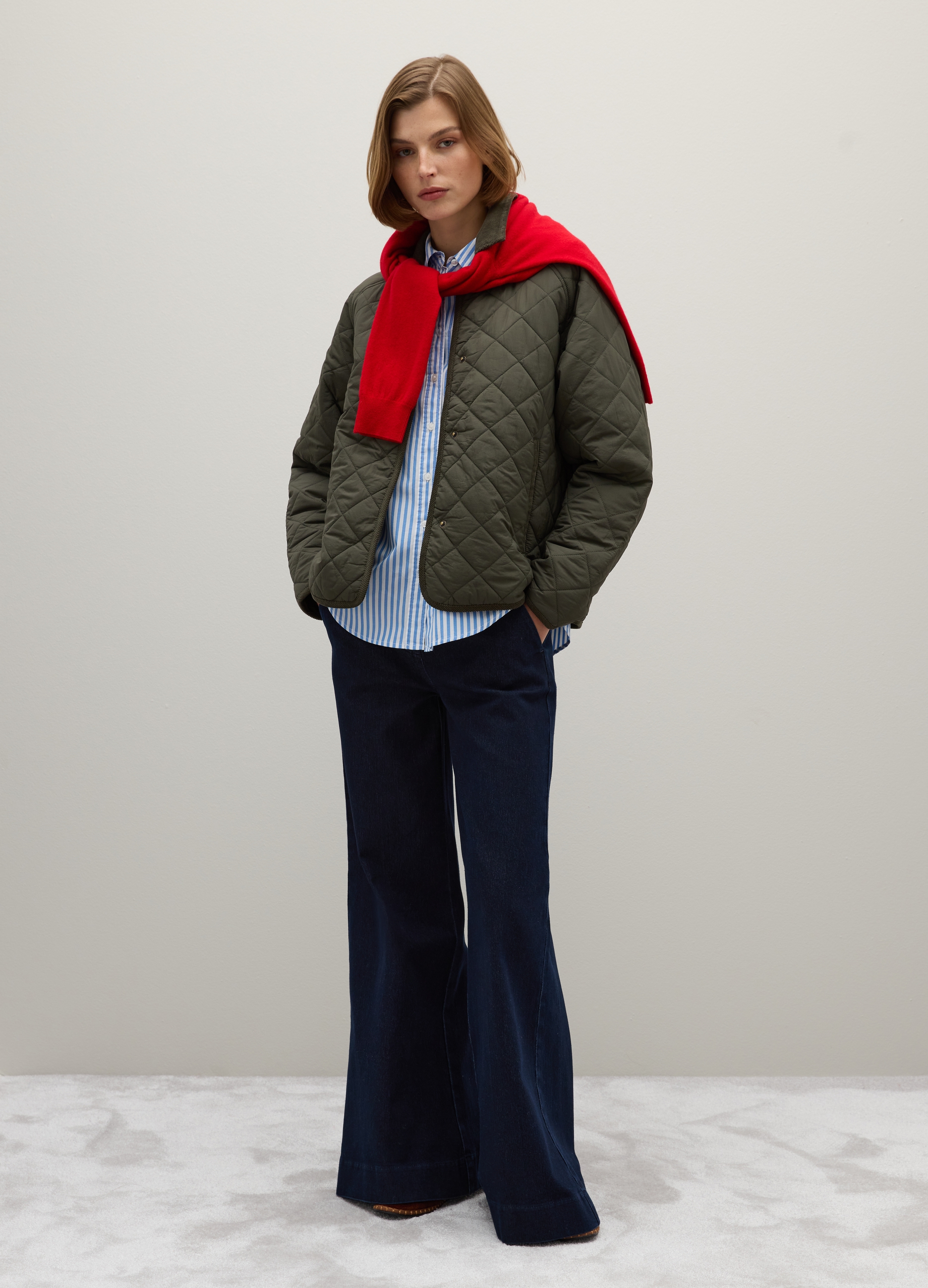 OVS, Vaqueros De Mezclilla Azul De Pierna Ancha Elásticos, Mujer, Azul oscuro, Talla: 42