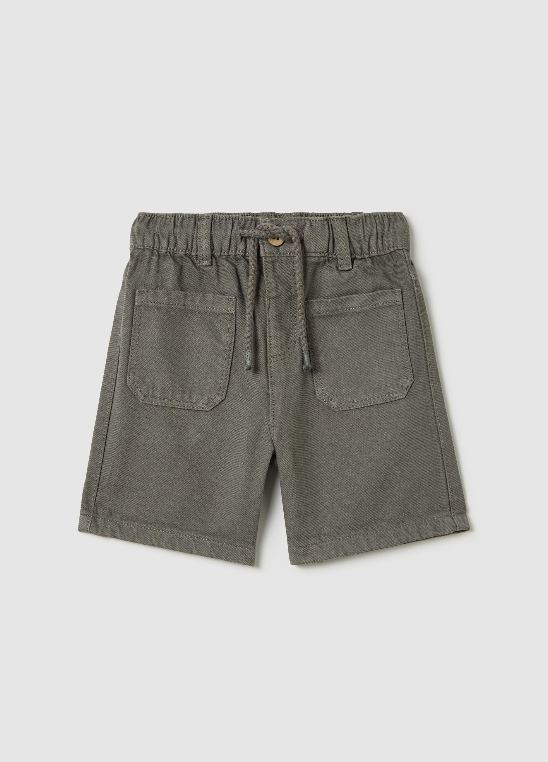 FAGOTTINO, Shorts Grigio In Cotone Con Coulisse, Bambino, Grigio, Taglia: 12-18