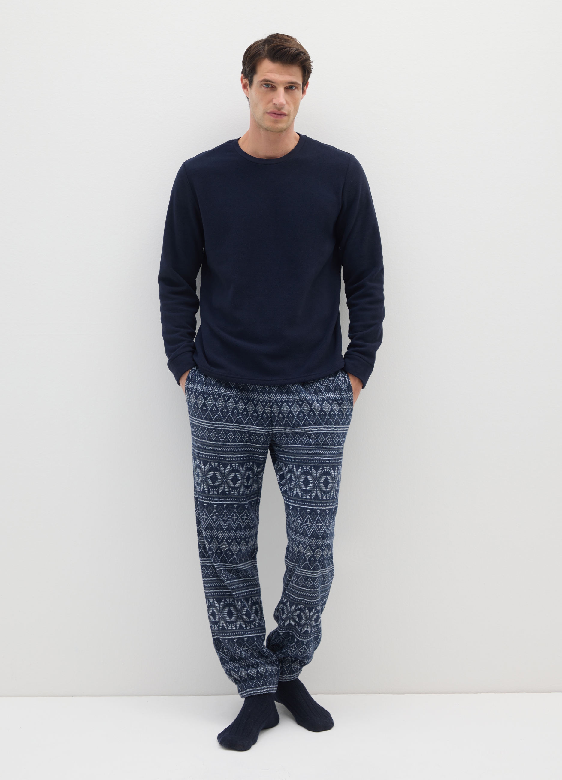 OVS, Pantaloni Pigiama Multicolor Regular Fit Con Fantasia Geometrica, Uomo, Multicolor, Taglia: S