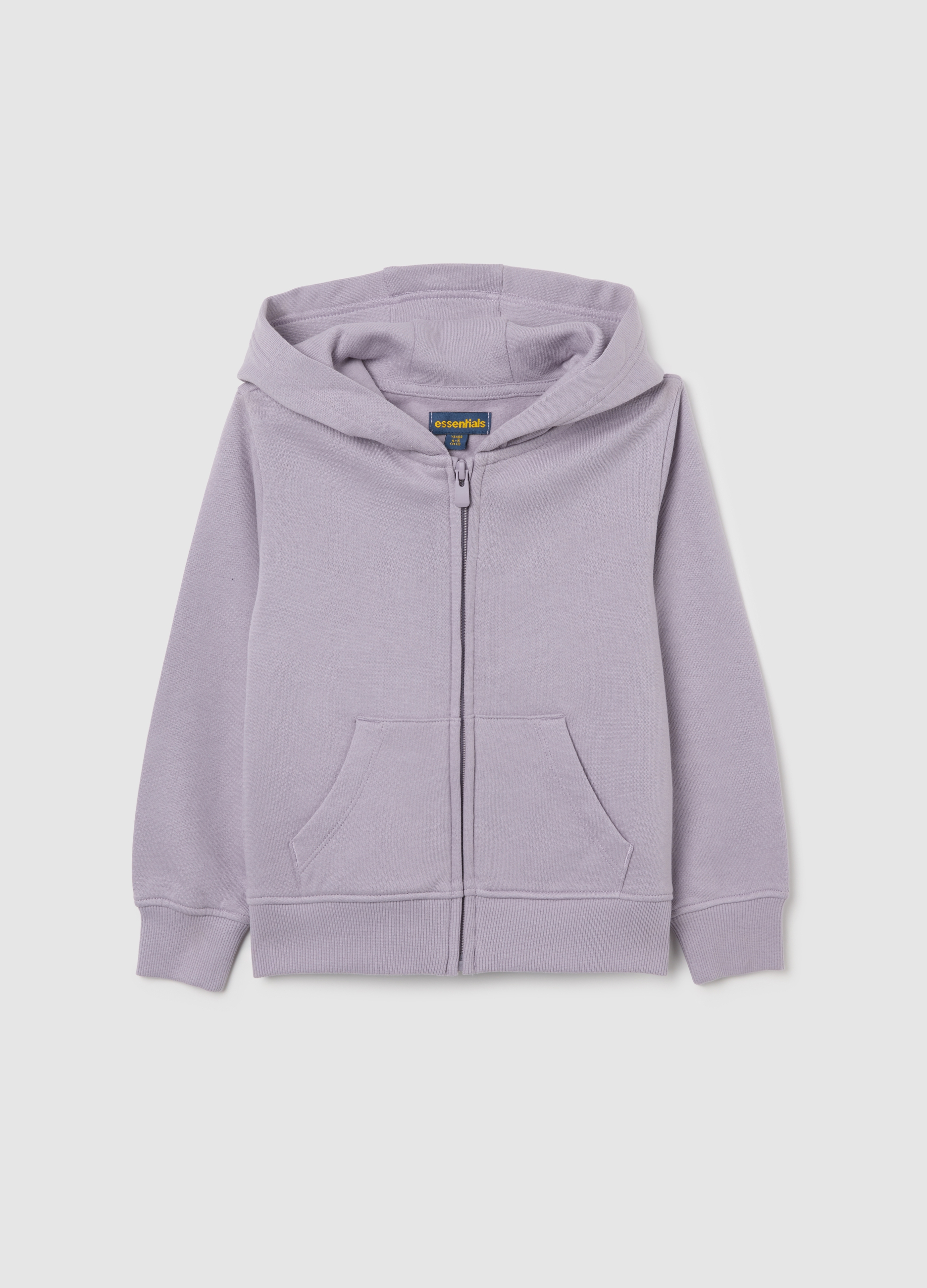 OVS KIDS, Sudadera De Algodón Violeta Para Niña, Ajuste Regular Con Cremallera Y Capucha, Niña, Lila claro, Talla: 7-8