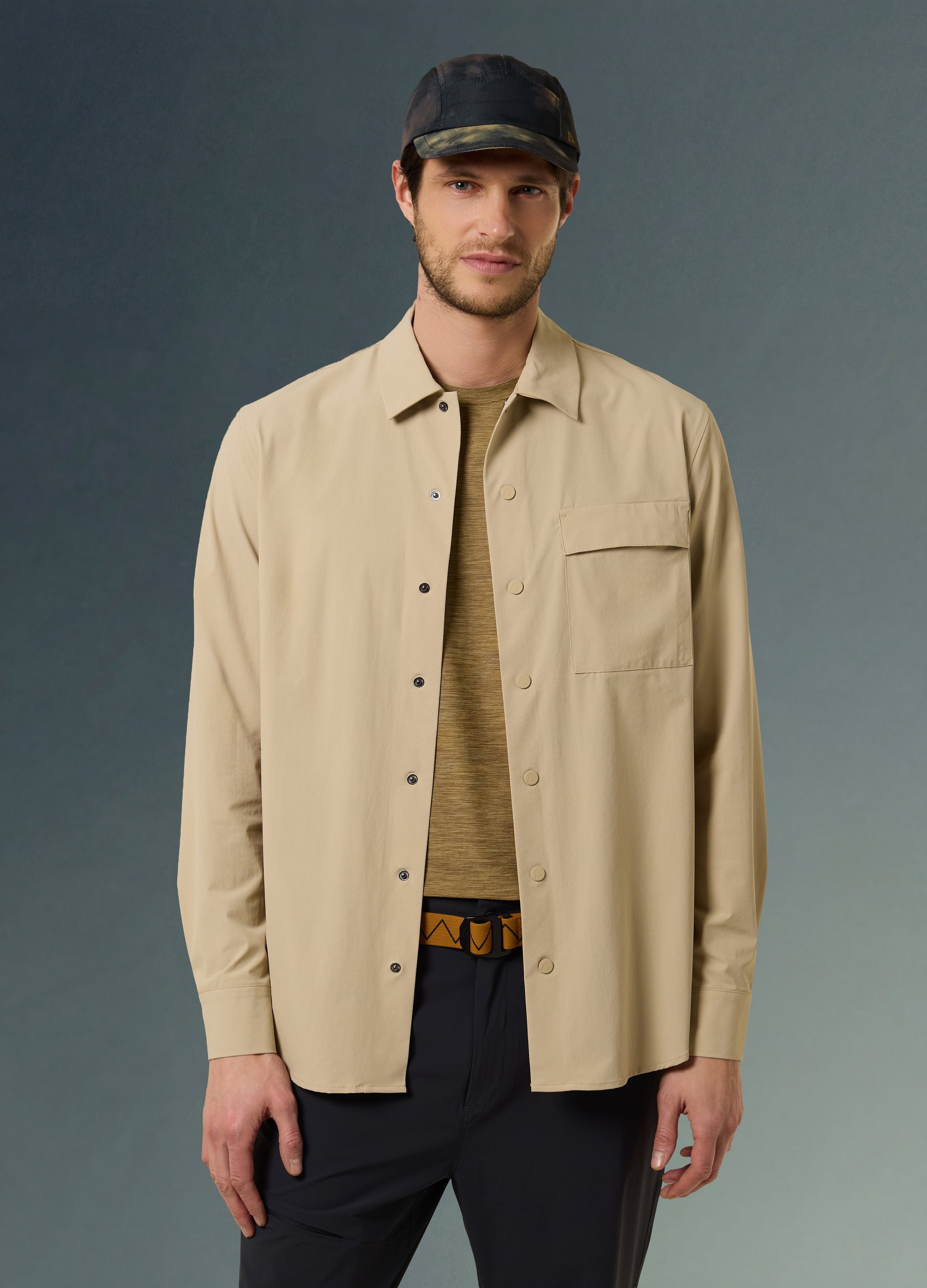 ALTAVIA, Camisa De Viaje Altavia Con Deborah Compagnoni, Hombre, Beige, Talla: L