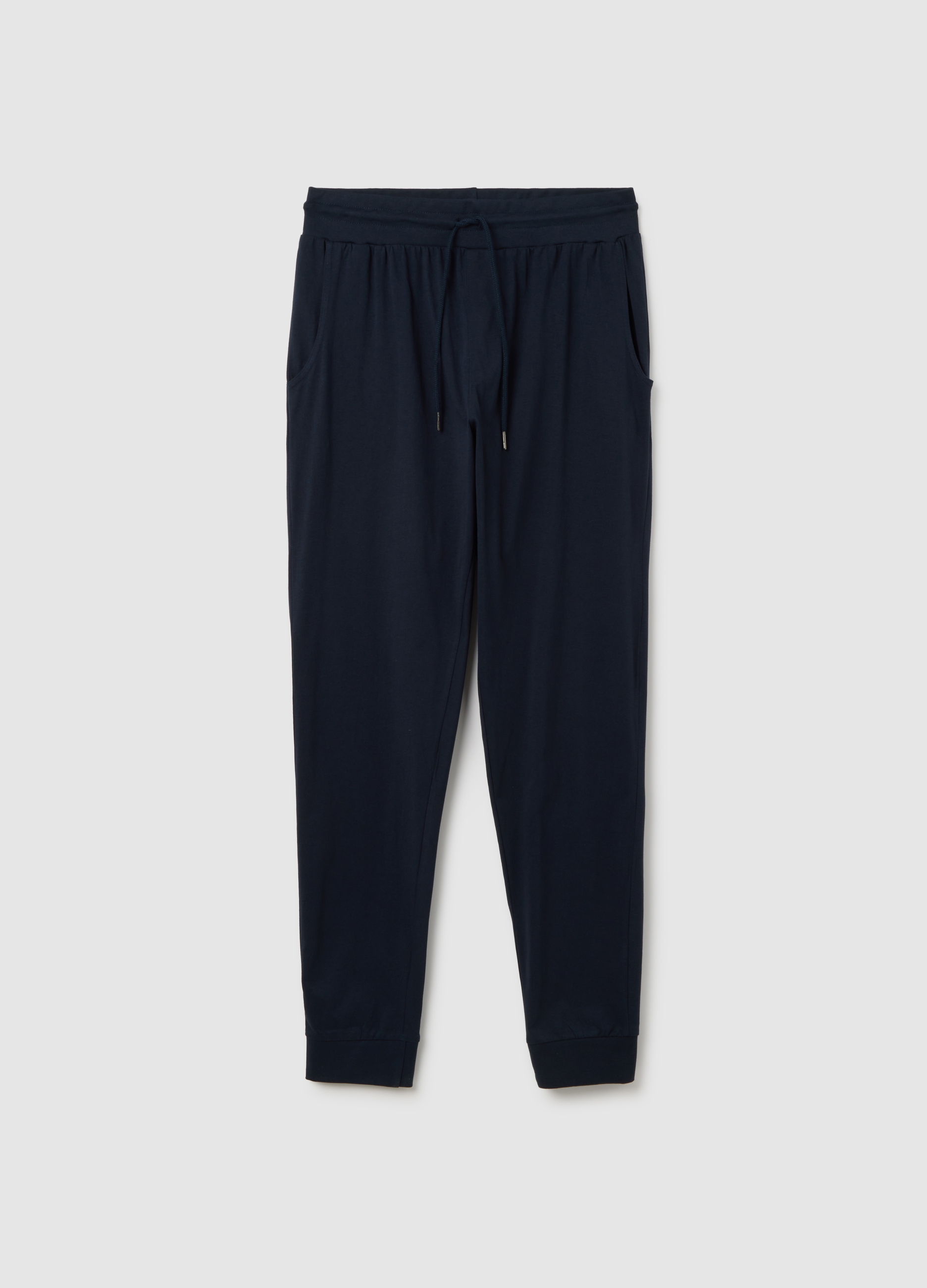 Pantaloni Pigiama Blu In Cotone, Hombre, Negro, Talla: 40