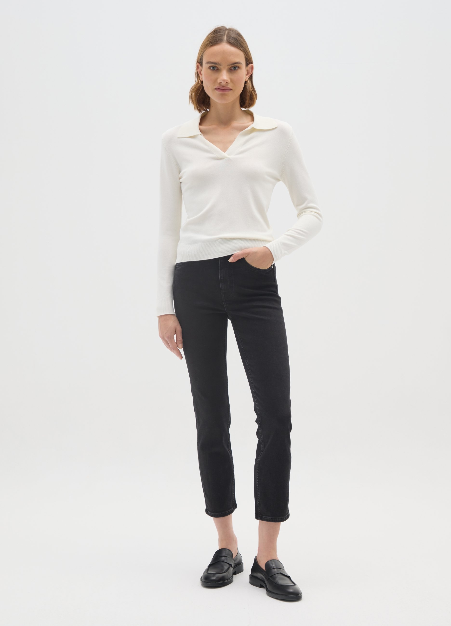 OVS, Jeans Slim Negro Elástico, Mujer, Negro, Talla: 44