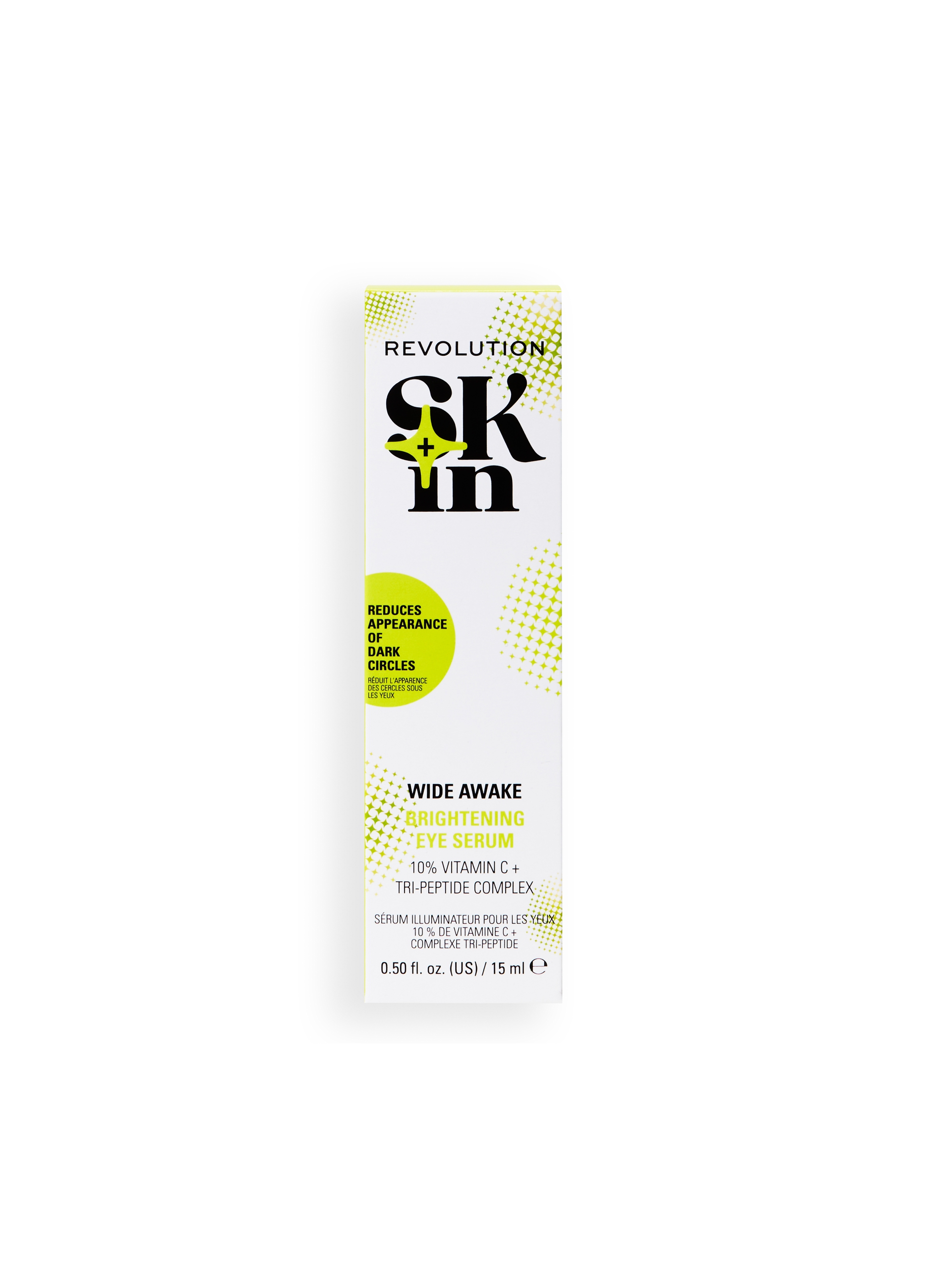REVOLUTION, Revolution Skin Wide Awake 10% Vitamin C & Tri-peptide Brightening Siero Occhi, Donna, Bianco, Taglia: FASUL