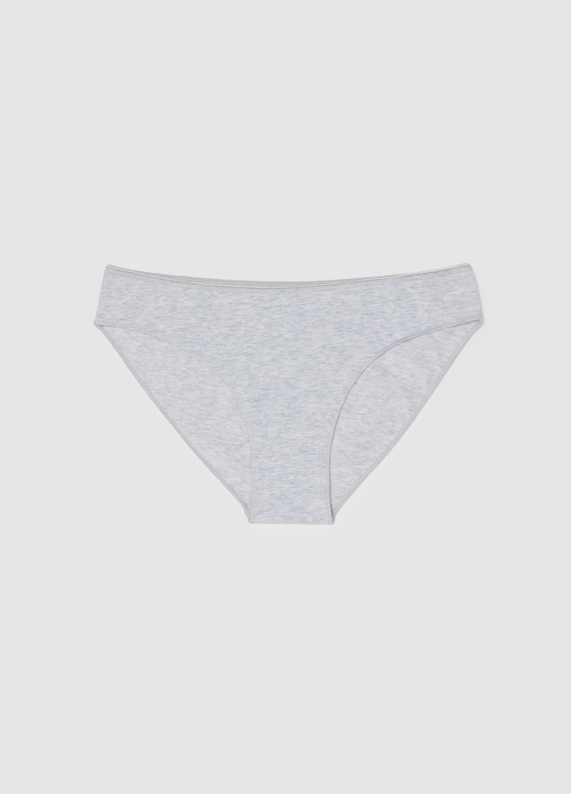 Braguitas Grises Para Niña En Algodón Elástico Ajuste Regular, Unisex, Gris claro, Talla: 14-15