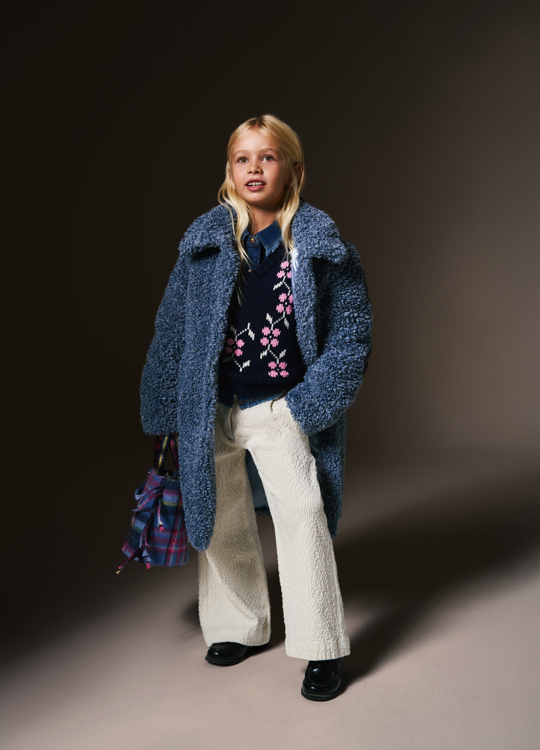 PIOMBO KIDS, Gilet Da Bambina In Misto Cotone Multicolor Regular Fit, Multicolor, Taglia: 8