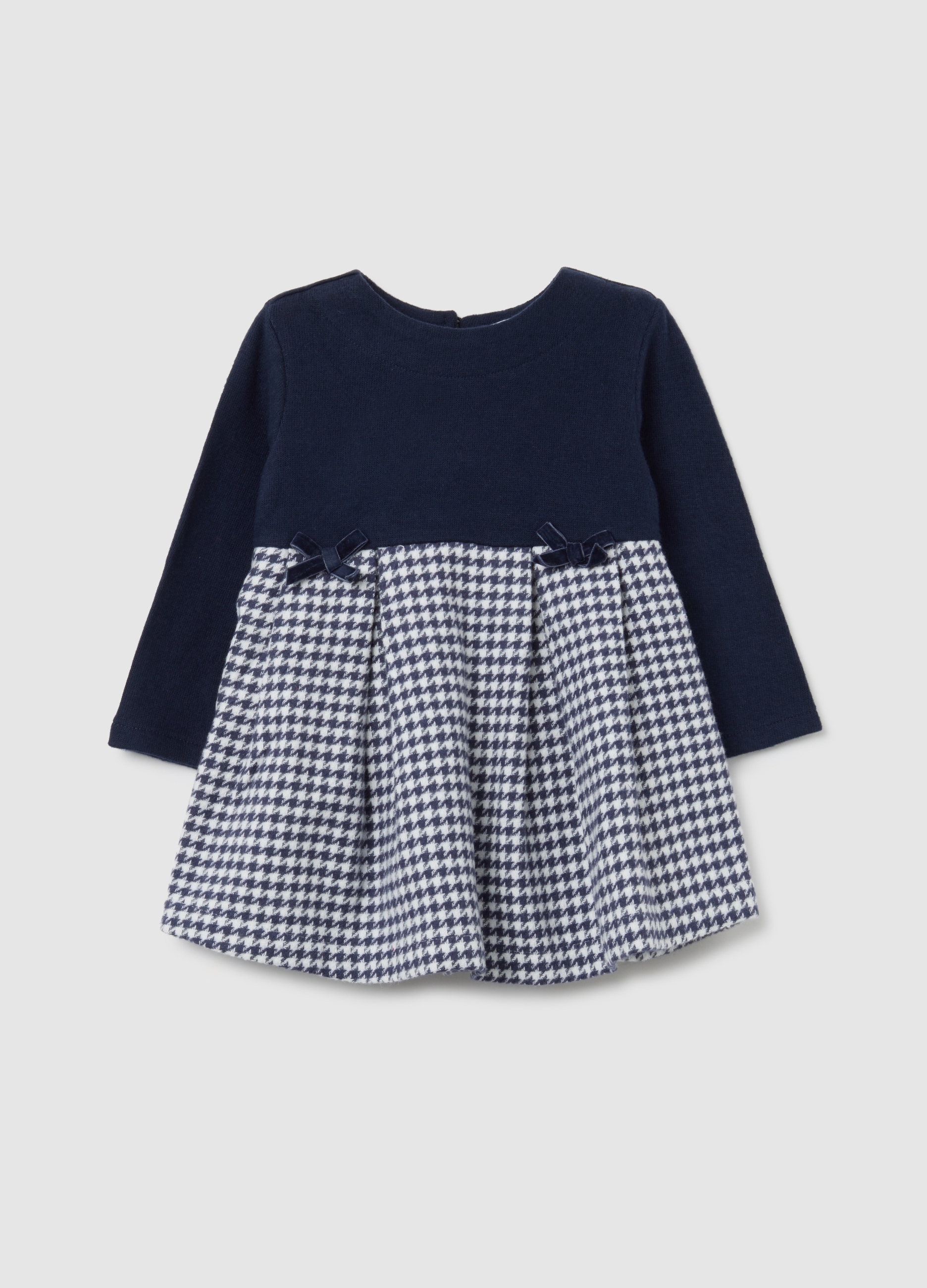 FAGOTTINO, Vestido Multicolor A Cuadros Para Niña En Algodón Elástico Corte Amplio, Niña, Azul/Blanco, Talla: 18-24