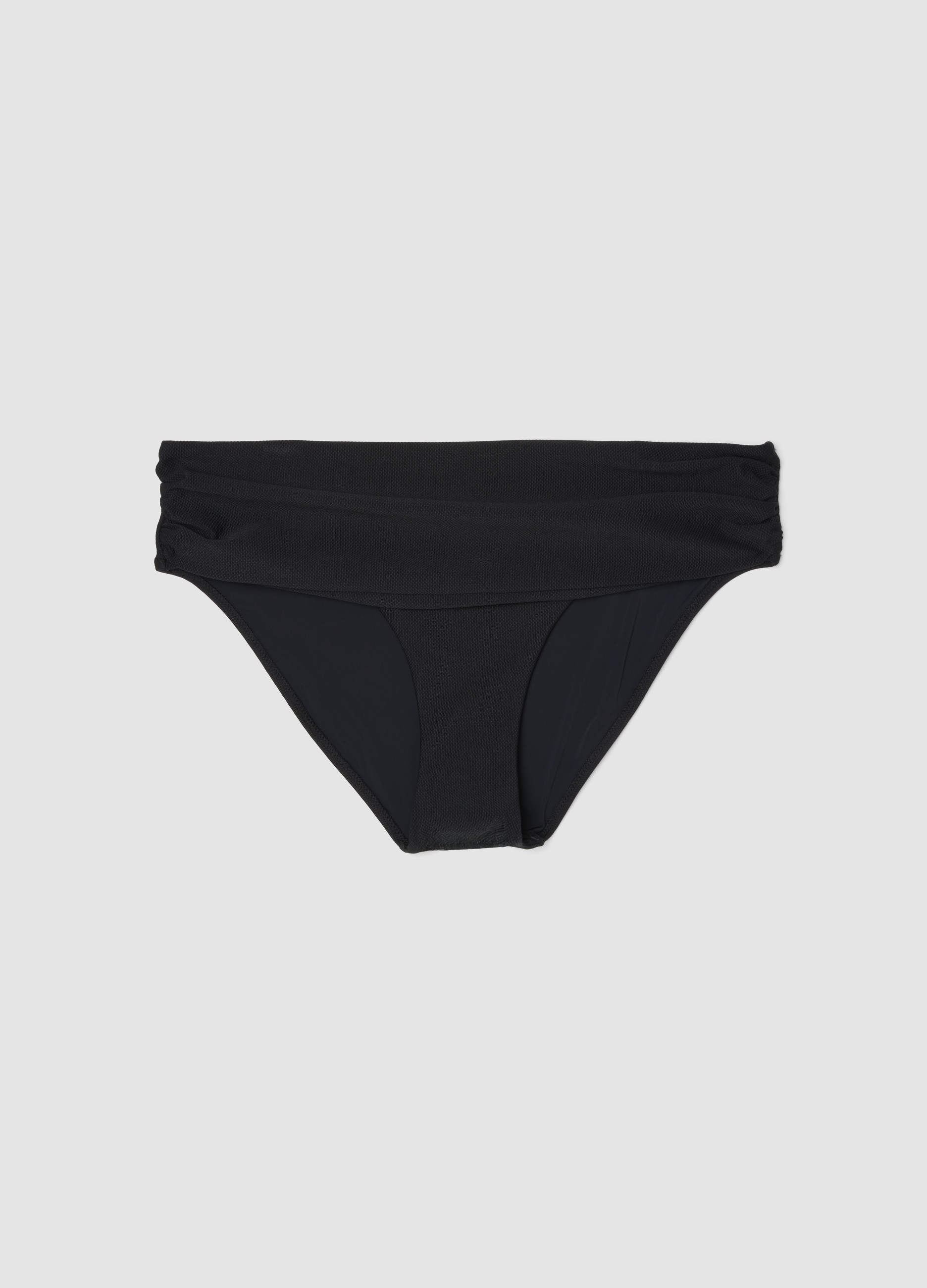 Slip De Baño Negro De Tejido Elástico, Mujer, Negro, Talla: 6