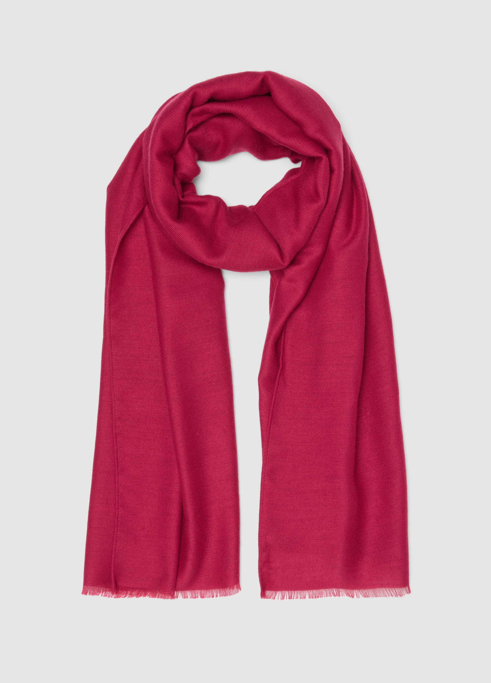 PIOMBO, Sciarpa Rosa Con Frange, Donna, Rosa, Taglia: ONE SIZE