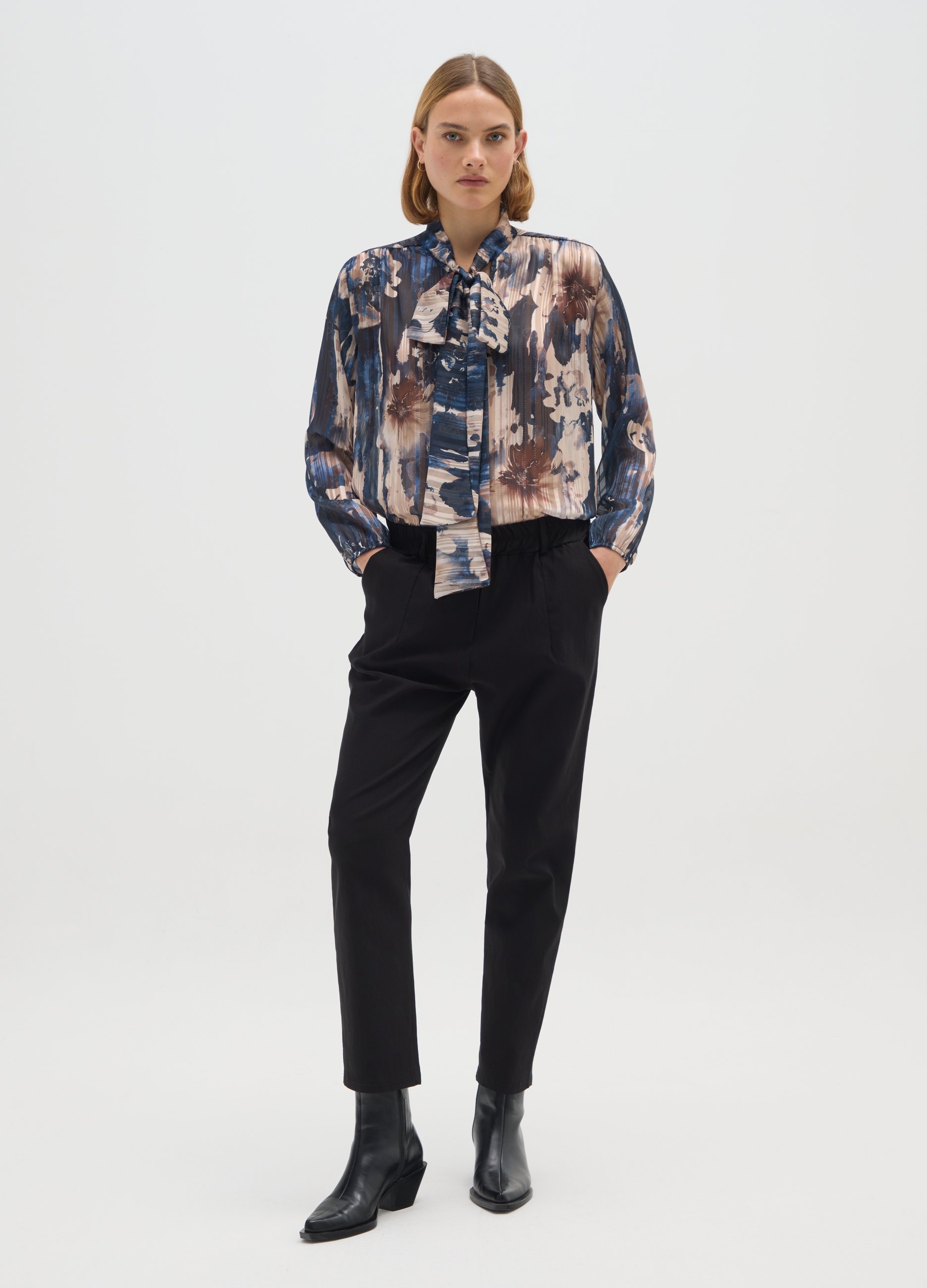 HYBRID, Blusa Multicolor Regular Fit, Donna, Multicolor, Taglia: L/XL