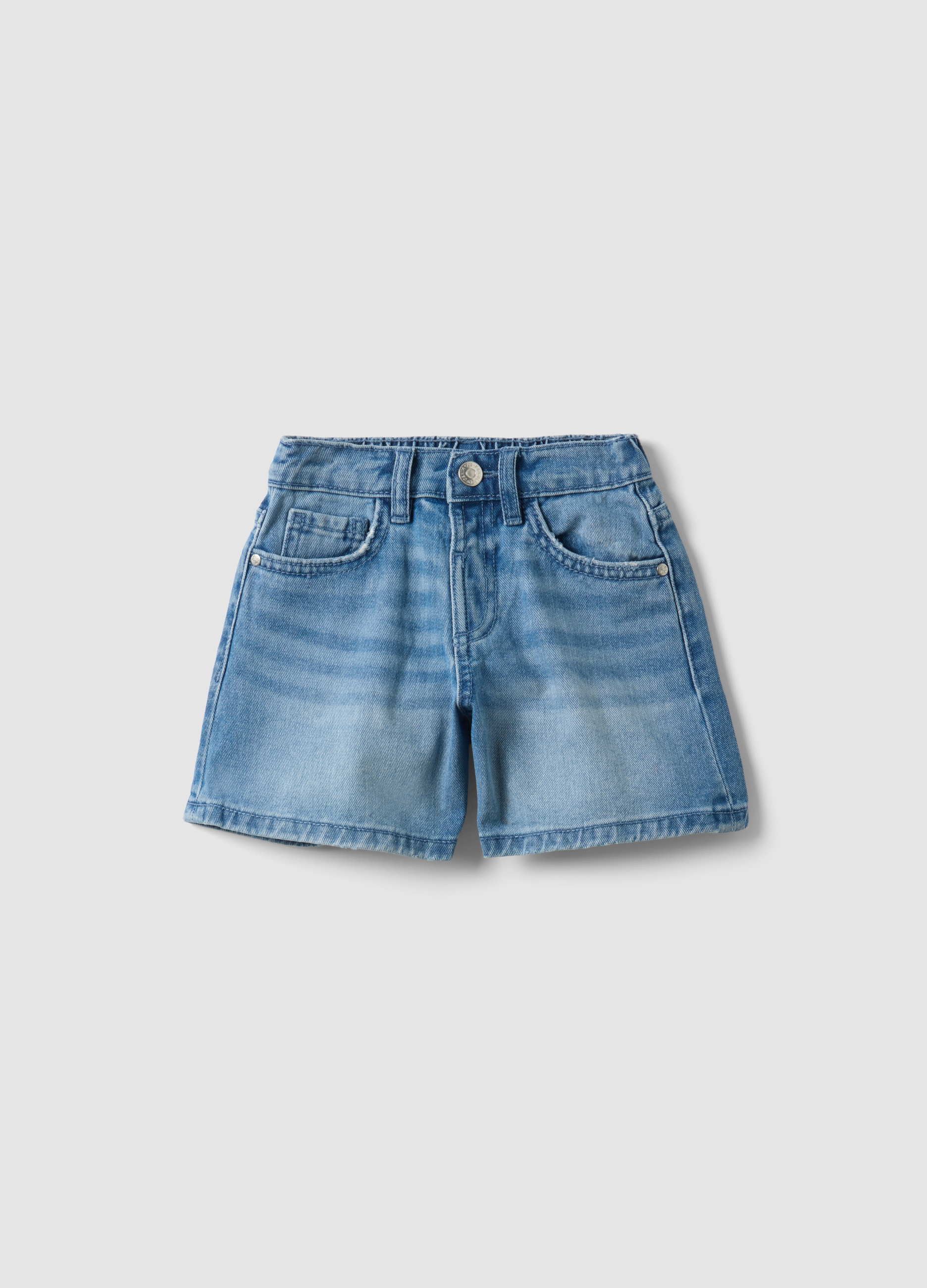 REPUBLIC OF DENIM, Short Vaquero Azul 100% Algodón Para Niña, Corte Regular, Con Estrella, Niña, Azul vaquero, Talla: 9-10