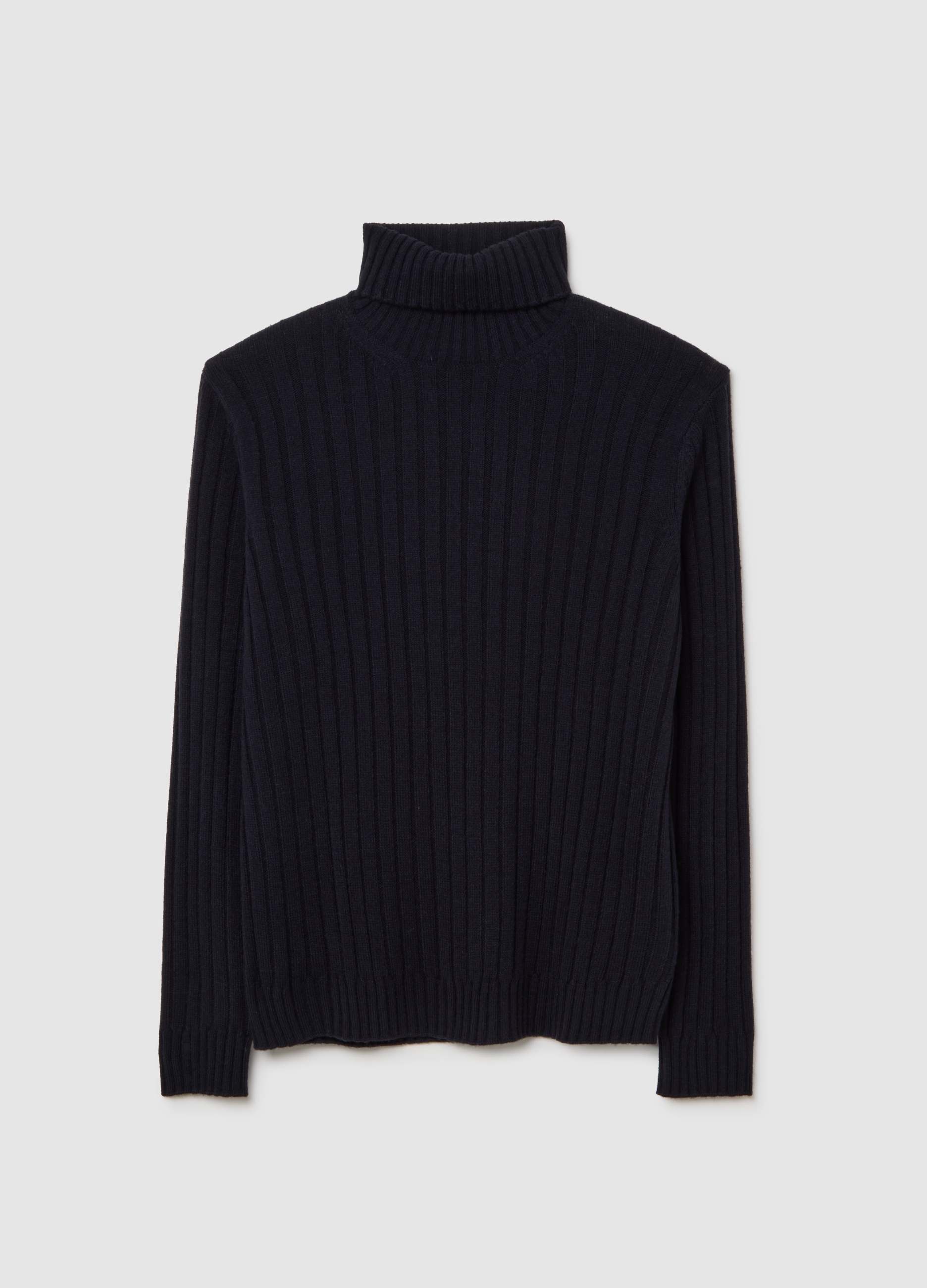 Cuello Alto Azul Ajuste Regular, Hombre, Azul marino, Talla: L