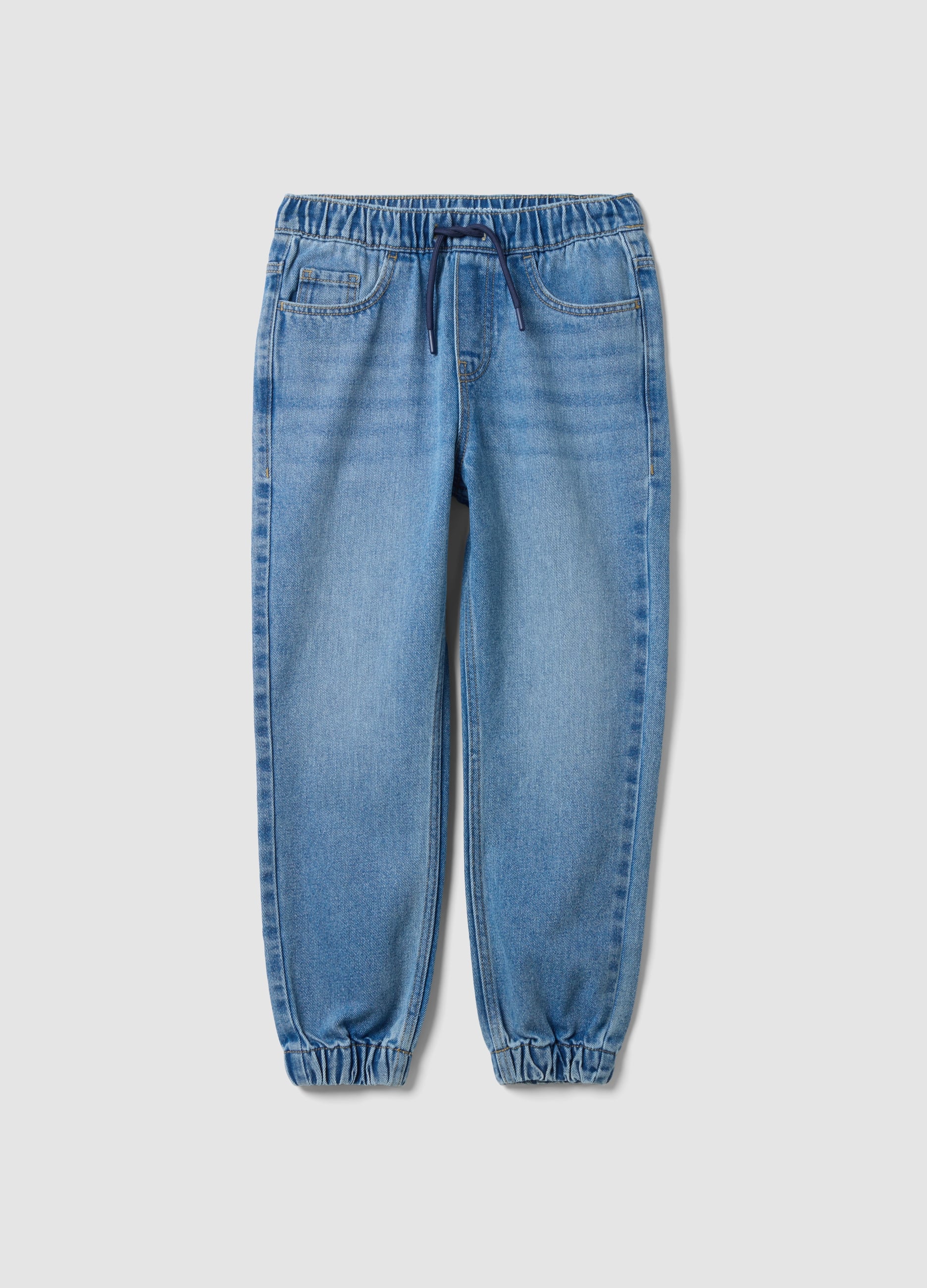 REPUBLIC OF DENIM, Jeans Jogger Denim Blu In Misto Cotone E Viscosa Per Ragazzo, Bambino, Blu, Taglia: 10-11