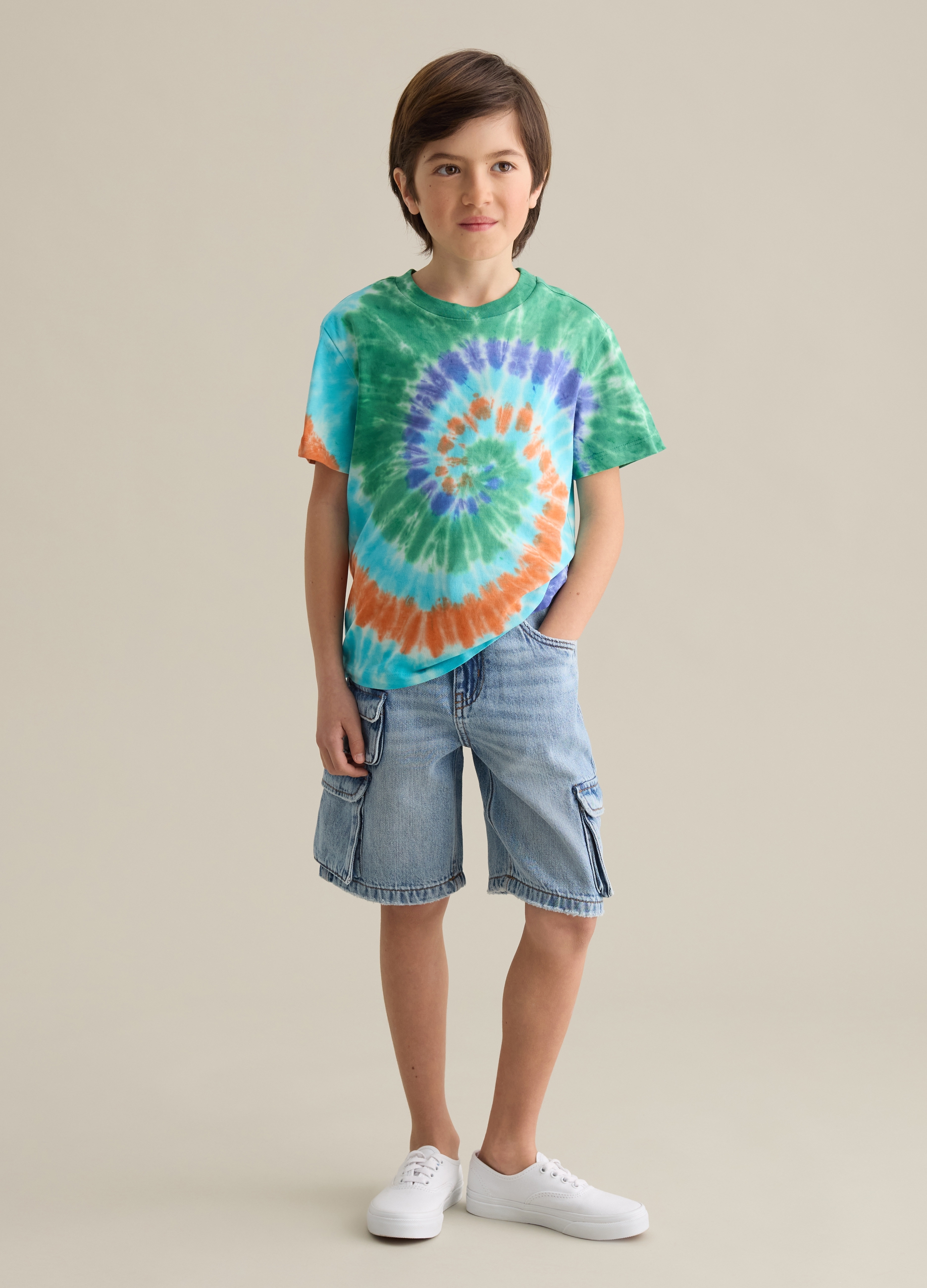 OVS, Shorts Cargo In Denim, Bambino, Denim, Taglia: 4