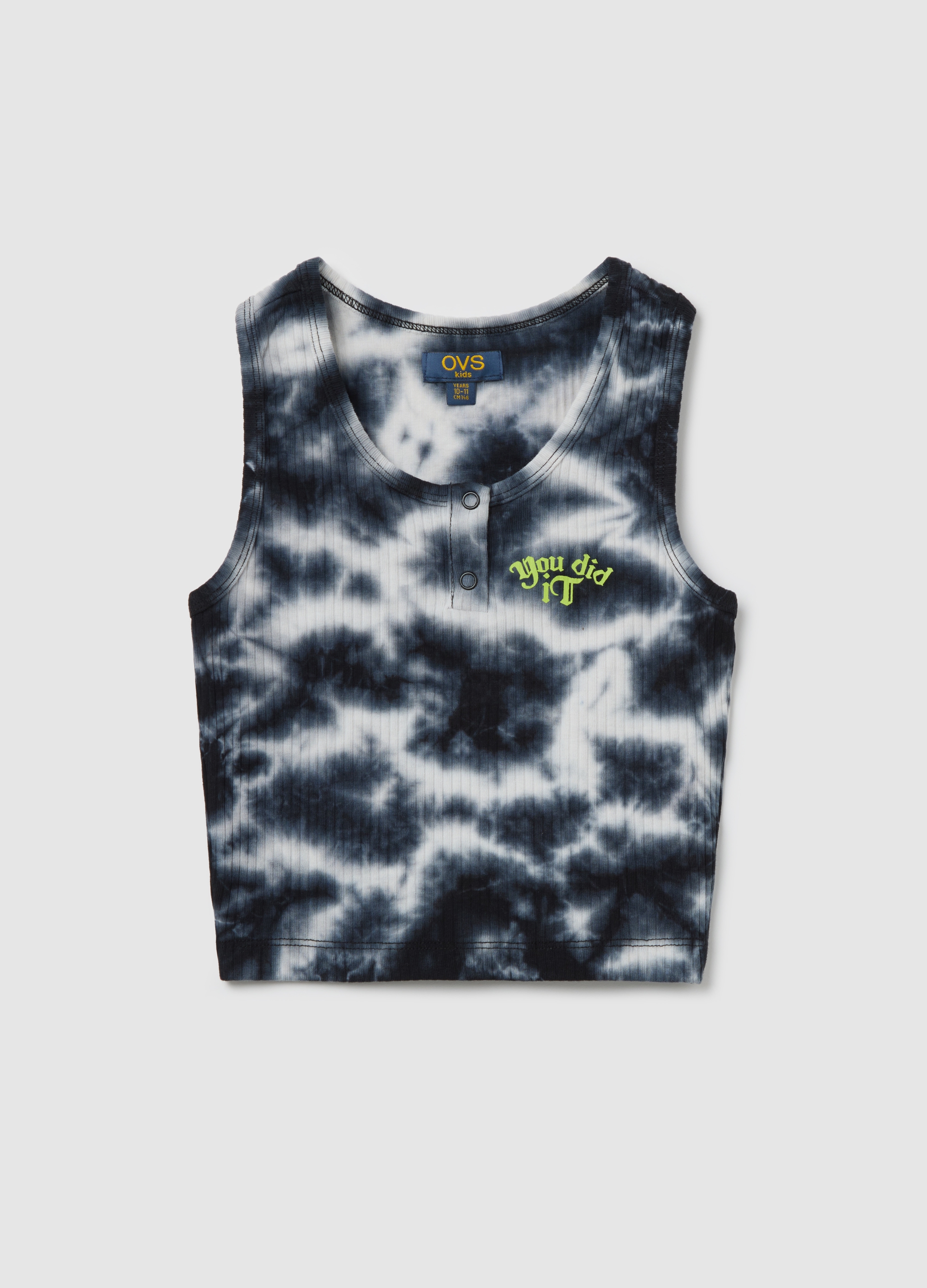 OVS, Canotta In Cotone Elasticizzato Blu, Bambina, Blu, Taglia: 10-11