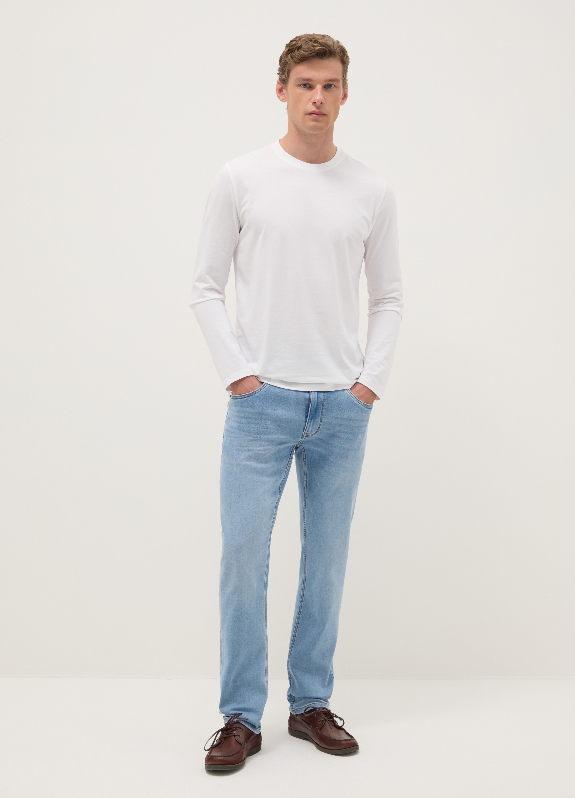 OVS, Jeans In Denim Azzurro Slim Fit, Uomo, Denim, Taglia: 44