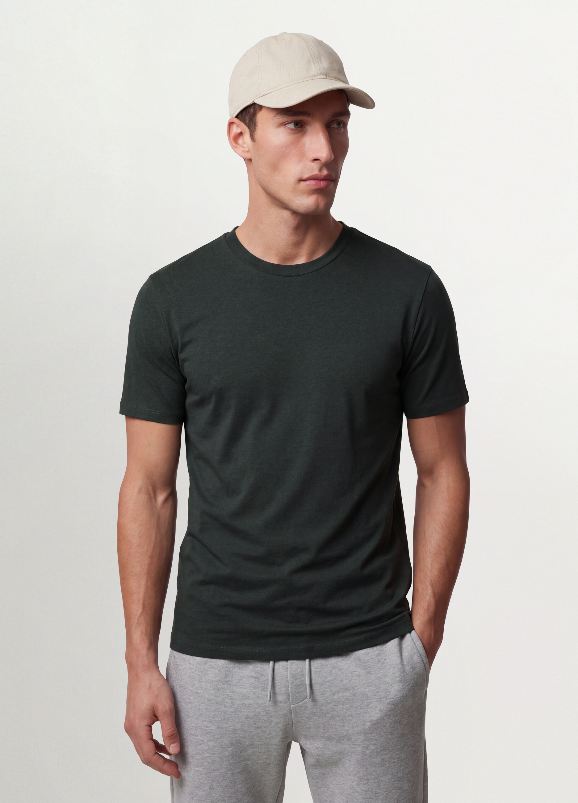 OVS, T-shirt Verde In Cotone Organico A Maniche Corte Slim Fit, Uomo, Verde, Taglia: XL