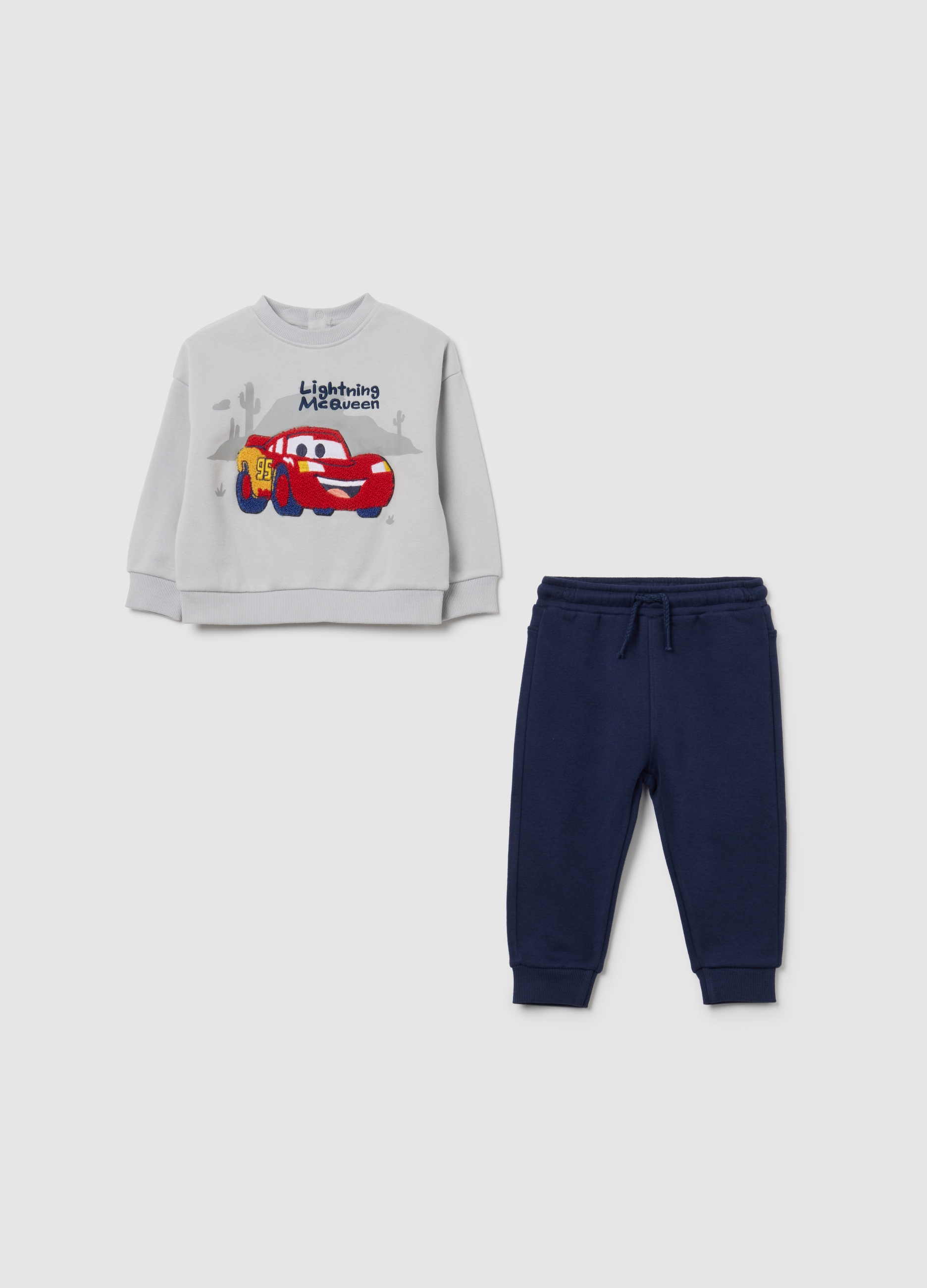 FAGOTTINO, Conjunto De Jogging Infantil En Mezcla De Algodón Gris Y Azul De Cars, Niño, Gris/azul, Talla: 24-30