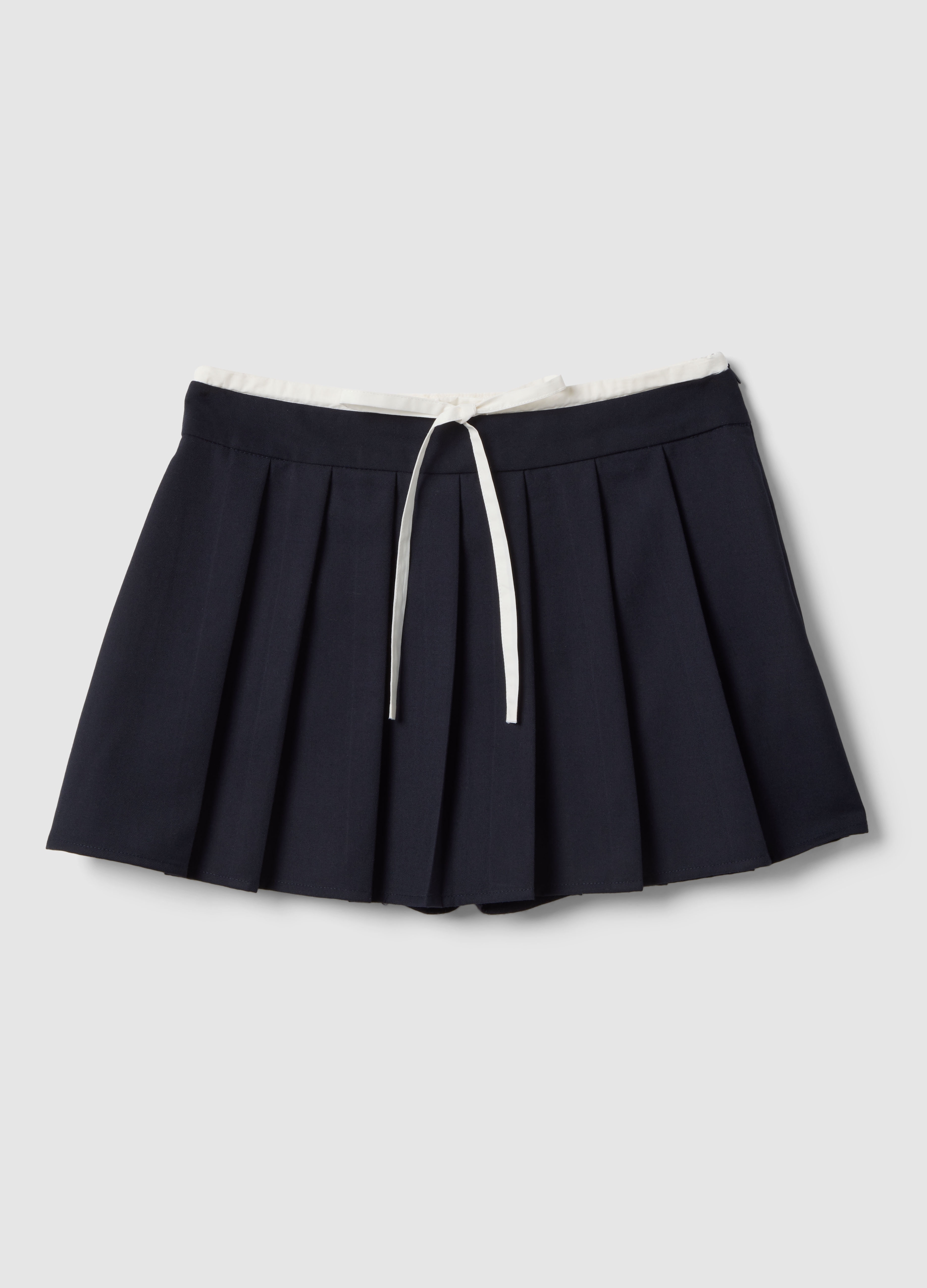 B.ANGEL, Gonna In Misto Viscosa Blu Regular Fit Con Vita Strutturata, Mujer, Azul oscuro, Talla: 36