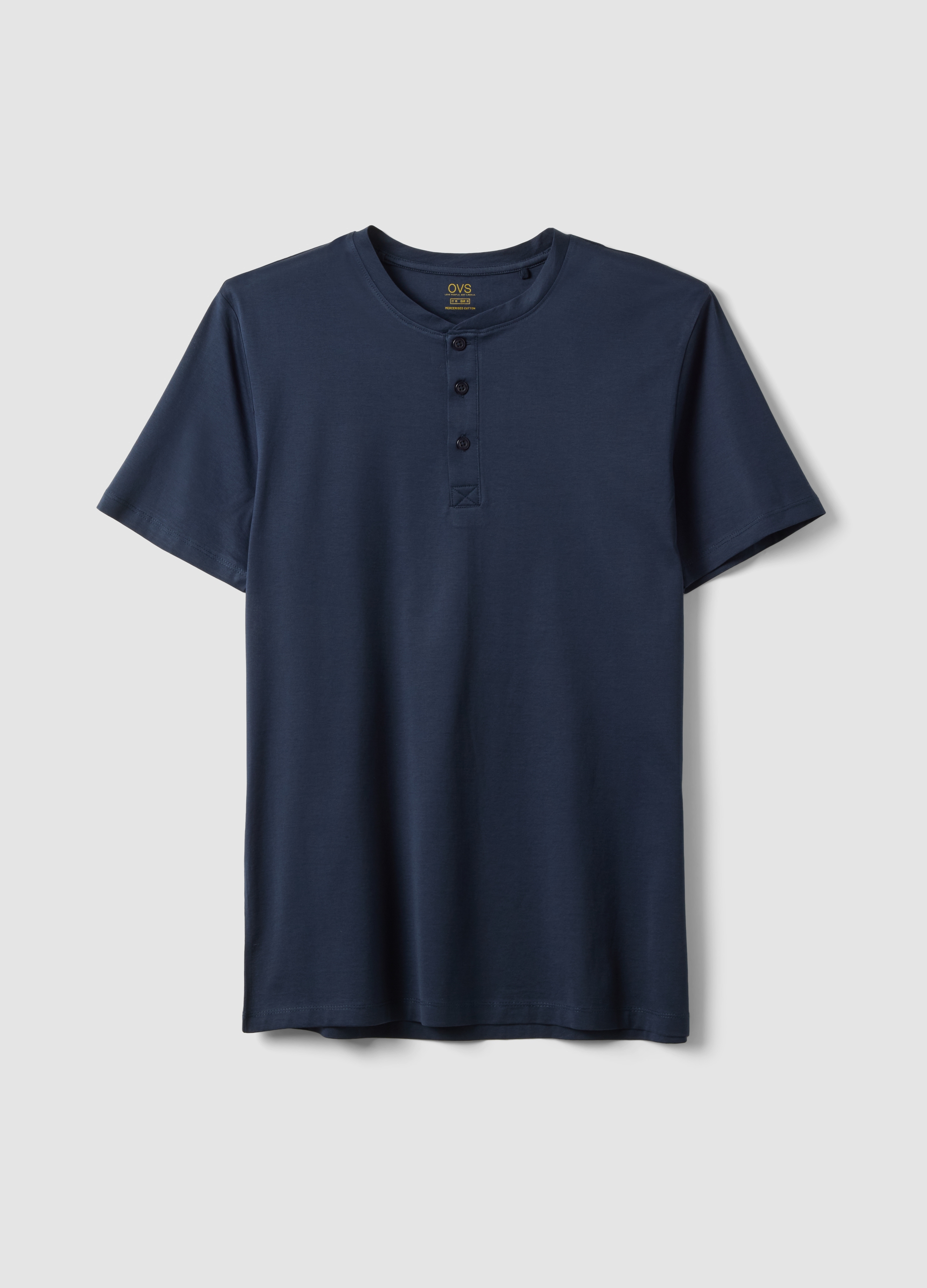 Camiseta Azul De Algodón Puro, Corte Regular, Hombre, Azul oscuro, Talla: XXL