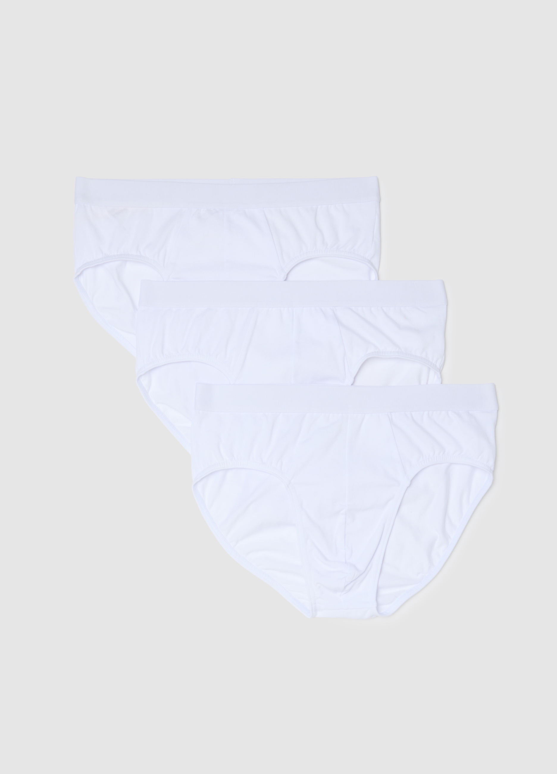 Pack De Tres Calzoncillos Blancos De Algodón Elástico Ajuste Regular, Hombre, Blanco óptico, Talla: XL