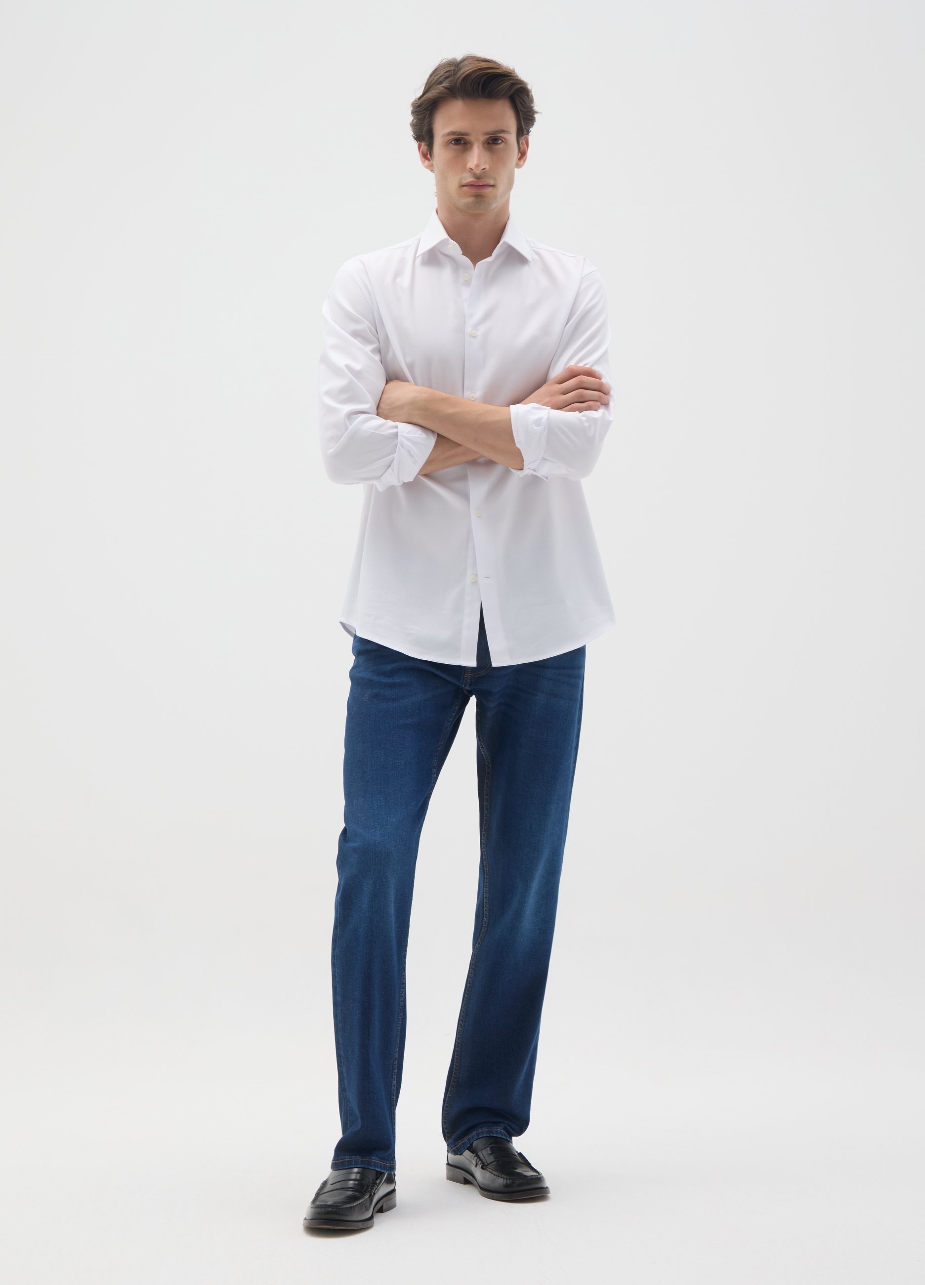 OVS, Regular Fit Blaue Denim Jeans, Mann, Dunkelblau, Größe: 56