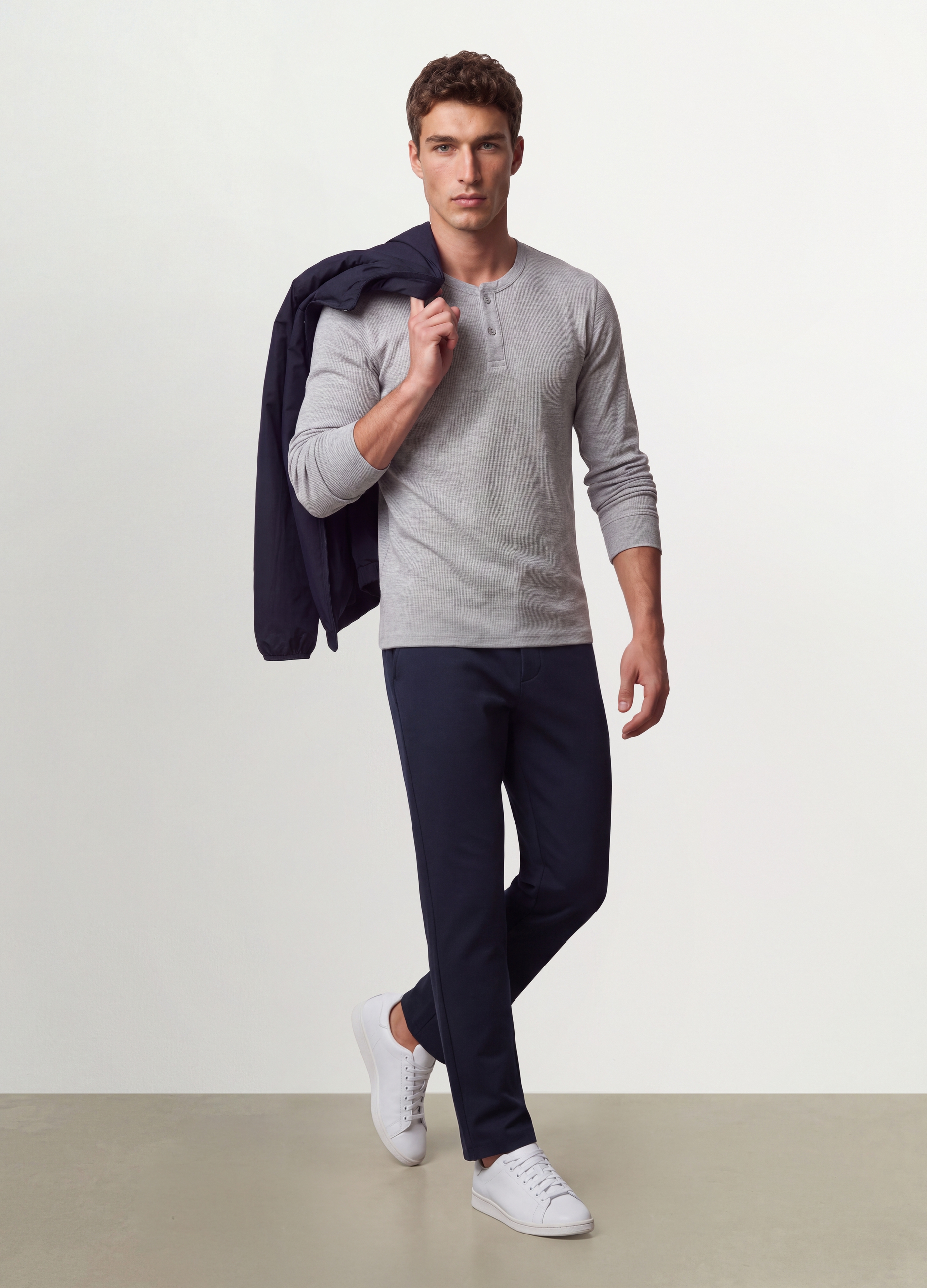 OVS, T-shirt Grigia In Misto Viscosa A Nido D'ape Regular Fit, Uomo, Grigio, Taglia: S
