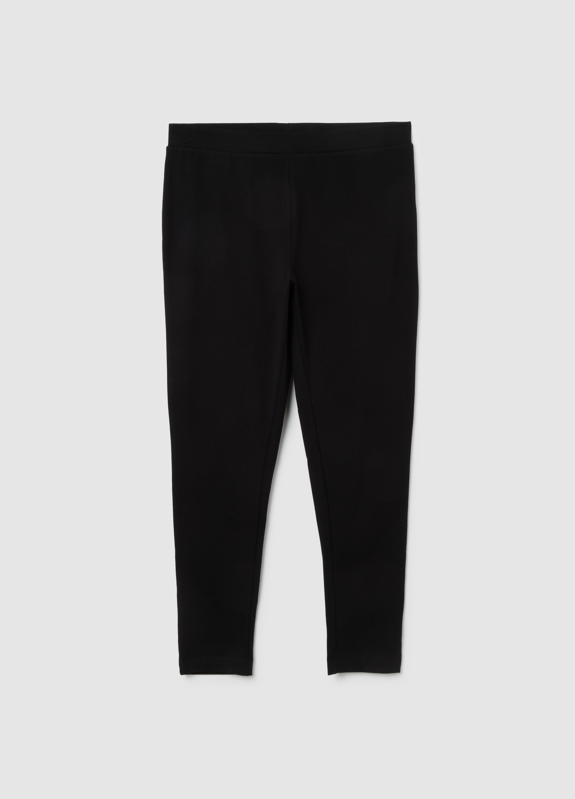 Leggings Pitillo De Mezcla De Algodón Negro, Mujer, Gunmetal, Talla: S