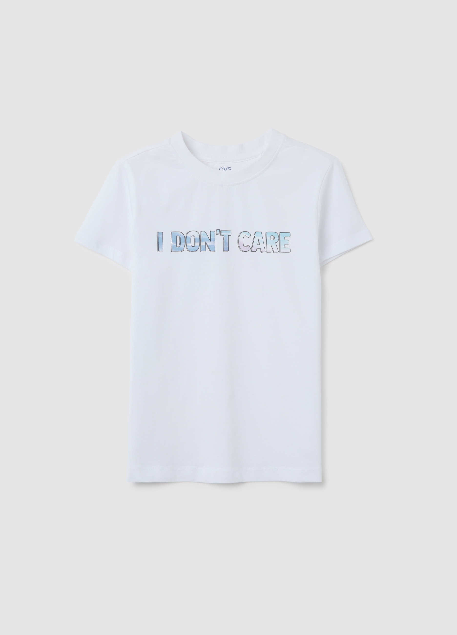 OVS, Mädchen T-shirt Aus Reiner Baumwolle, Weiß, Mit Regulärer Passform Und Schriftzug, Mädchen, Reinweiß, Größe: 10-11