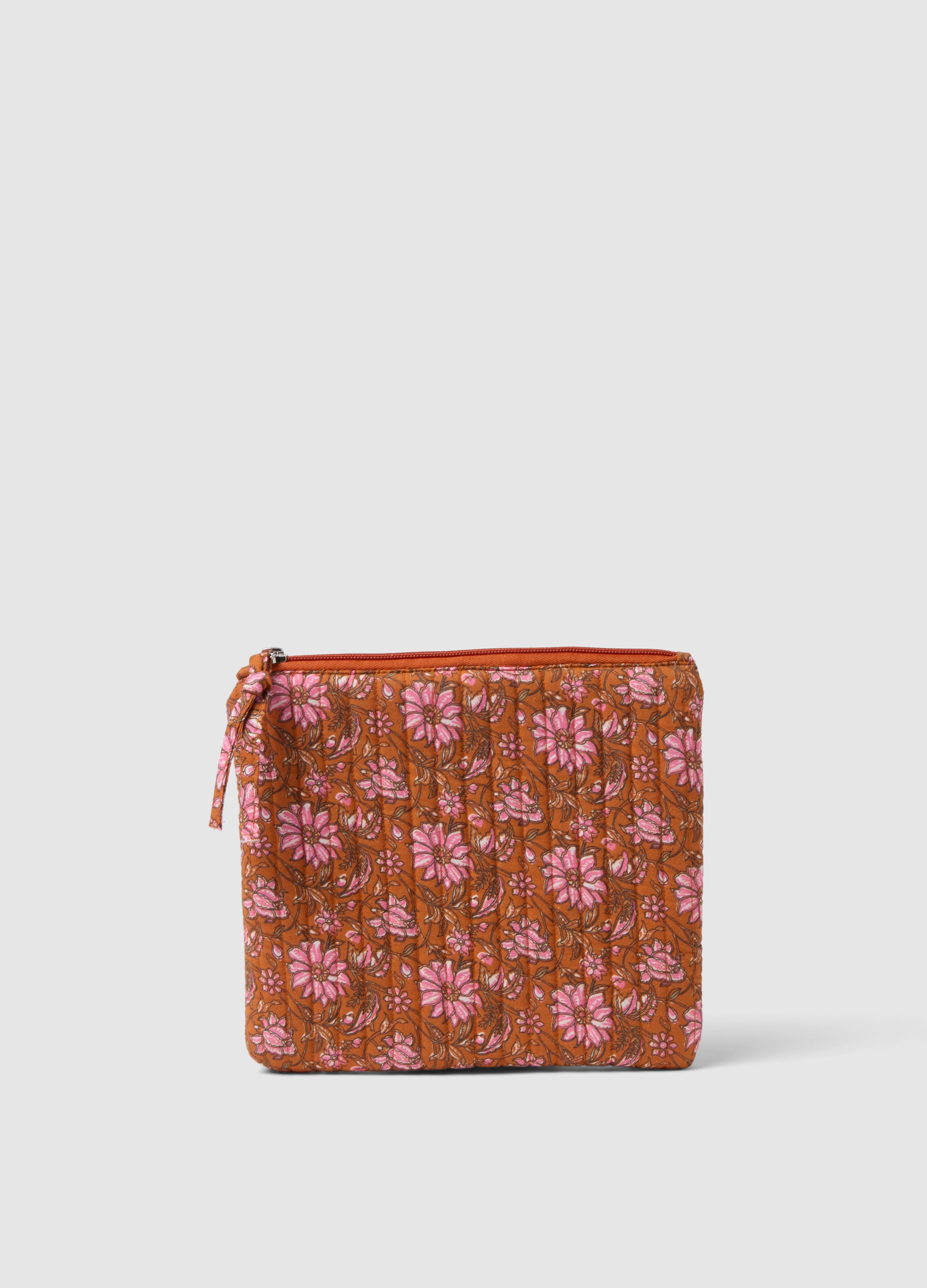 OVS, Pochette In Puro Cotone Multicolor Con Fantasia Floreale, Donna, Multicolor, Taglia: ONE SIZE