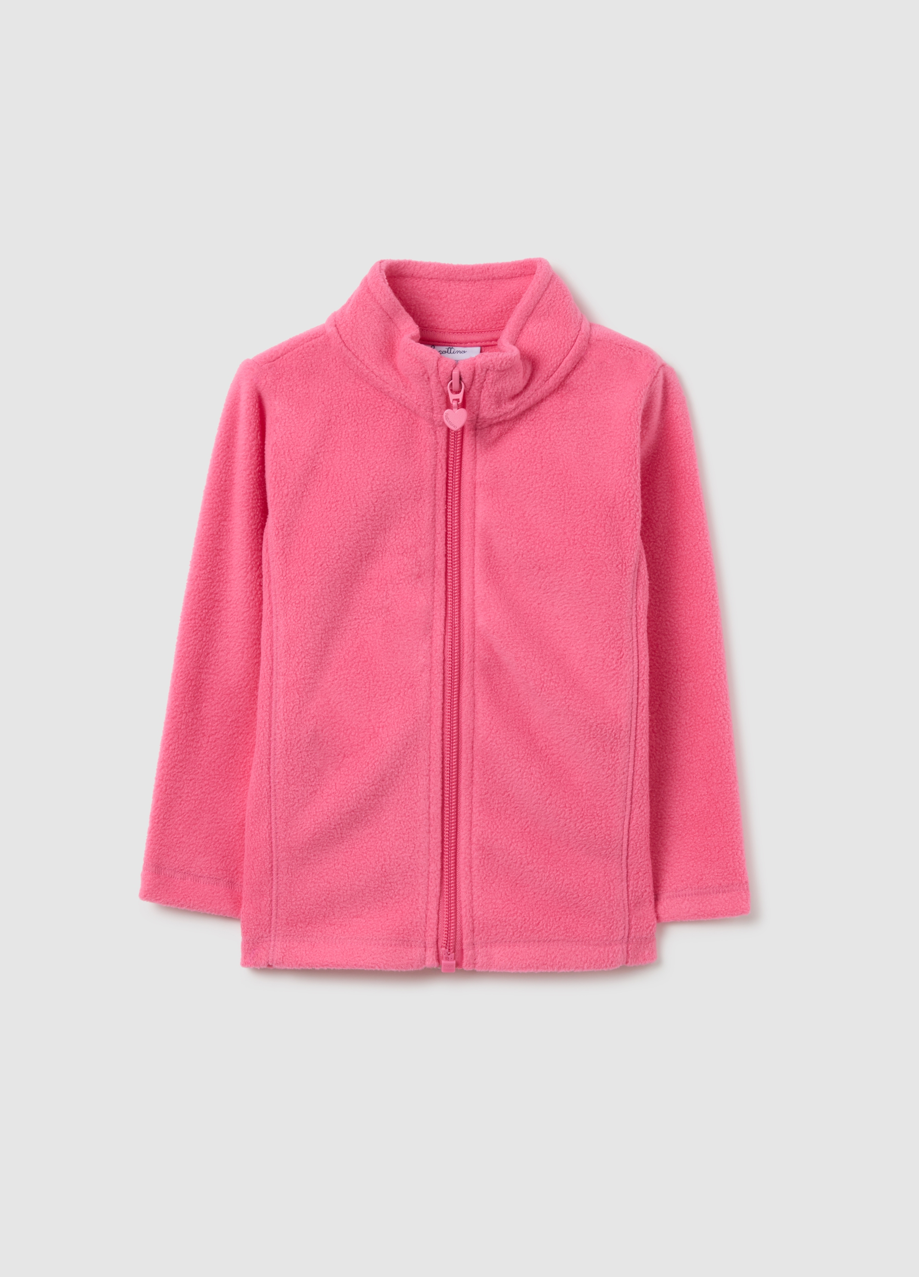 FAGOTTINO, Felpa A Collo Alto Rosa Da Bimba Regular Fit Con Zip Integrale, Niña, Rosa Oscuro, Talla: 30-36