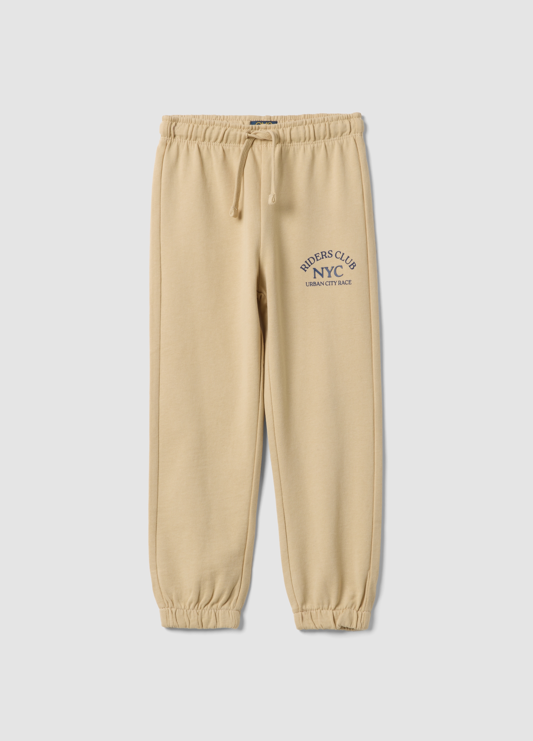 OVS KIDS, Pantalones Beige De Niño En Algodón Puro Con Ajuste Regular, Niño, Crema, Talla: 6-7