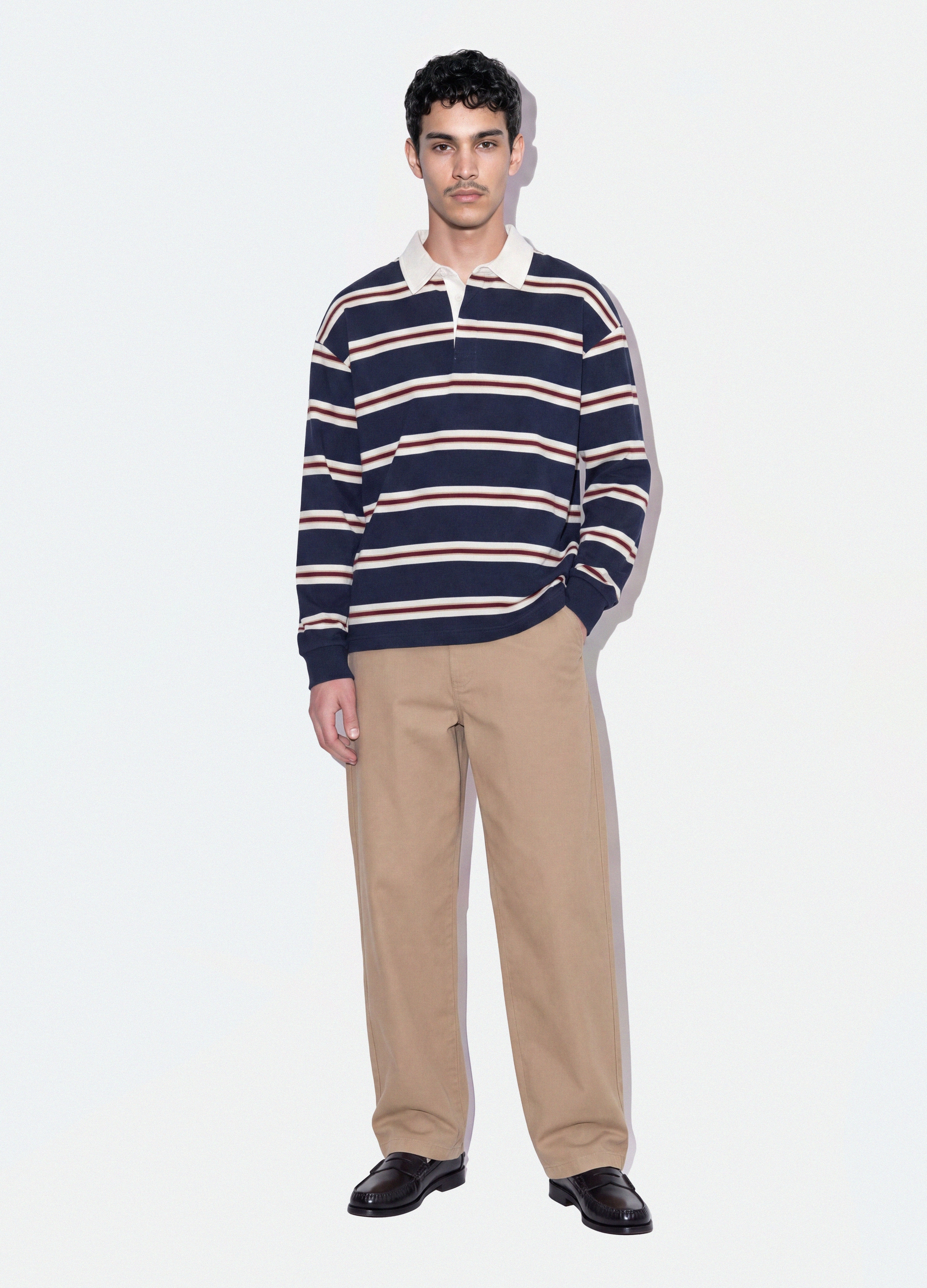 B.ANGEL, Pantaloni Chino Beige In Puro Cotone Barrel Fit, Uomo, Beige, Taglia: 42