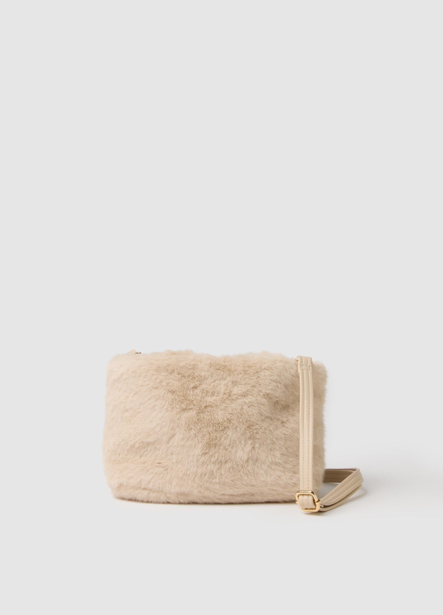 OVS, Borsa A Spalla Beige, Donna, Bianco, Taglia: ONE SIZE