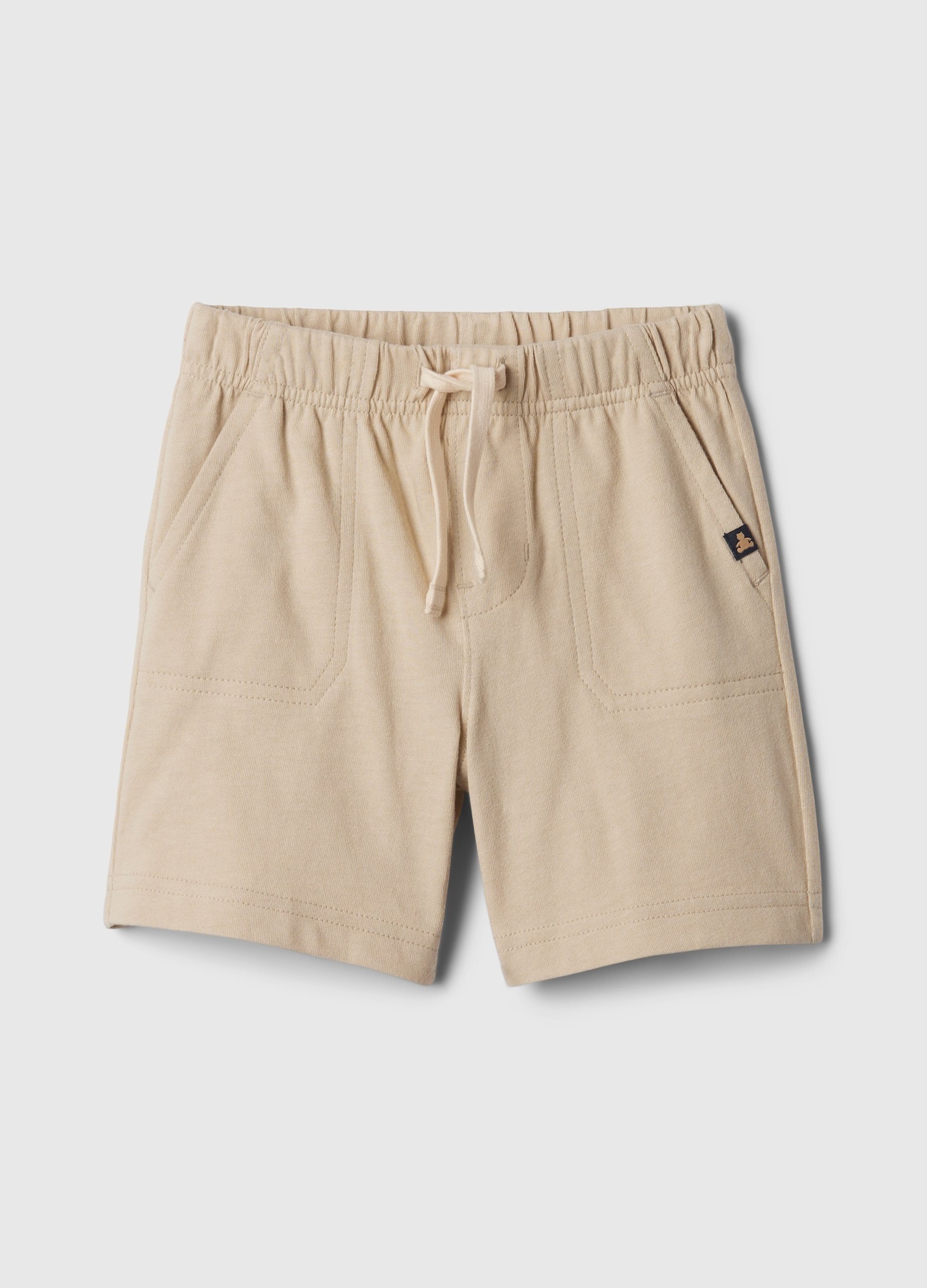 OVS, Bermuda In Cotone Con Coulisse, Unisex, Beige, Taglia: 3-6M/58-69