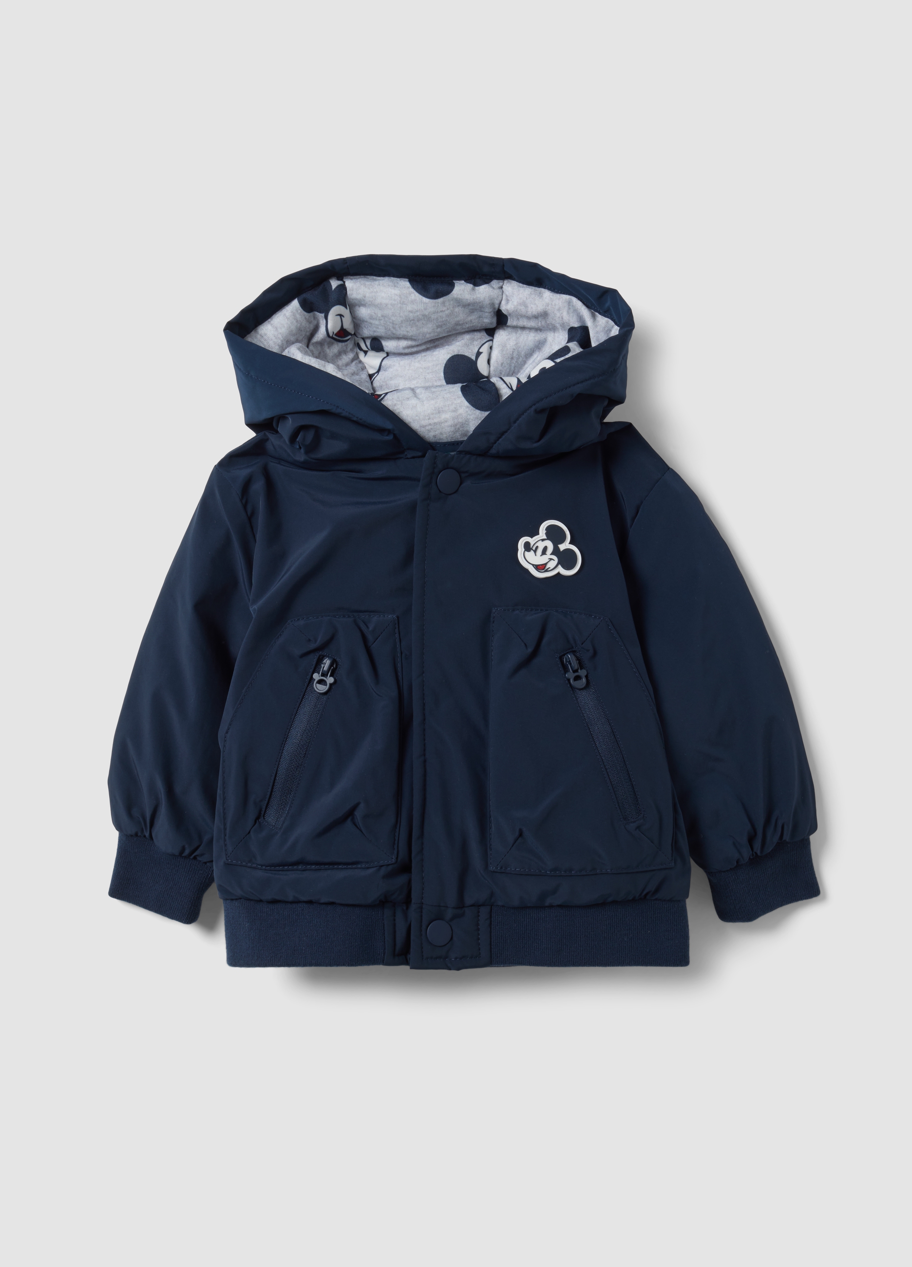 FAGOTTINO, Giacca Blu Imbottita Con Cappuccio E Stampa Mickey Per Bimbo, Bambino, Blu, Taglia: 12-18